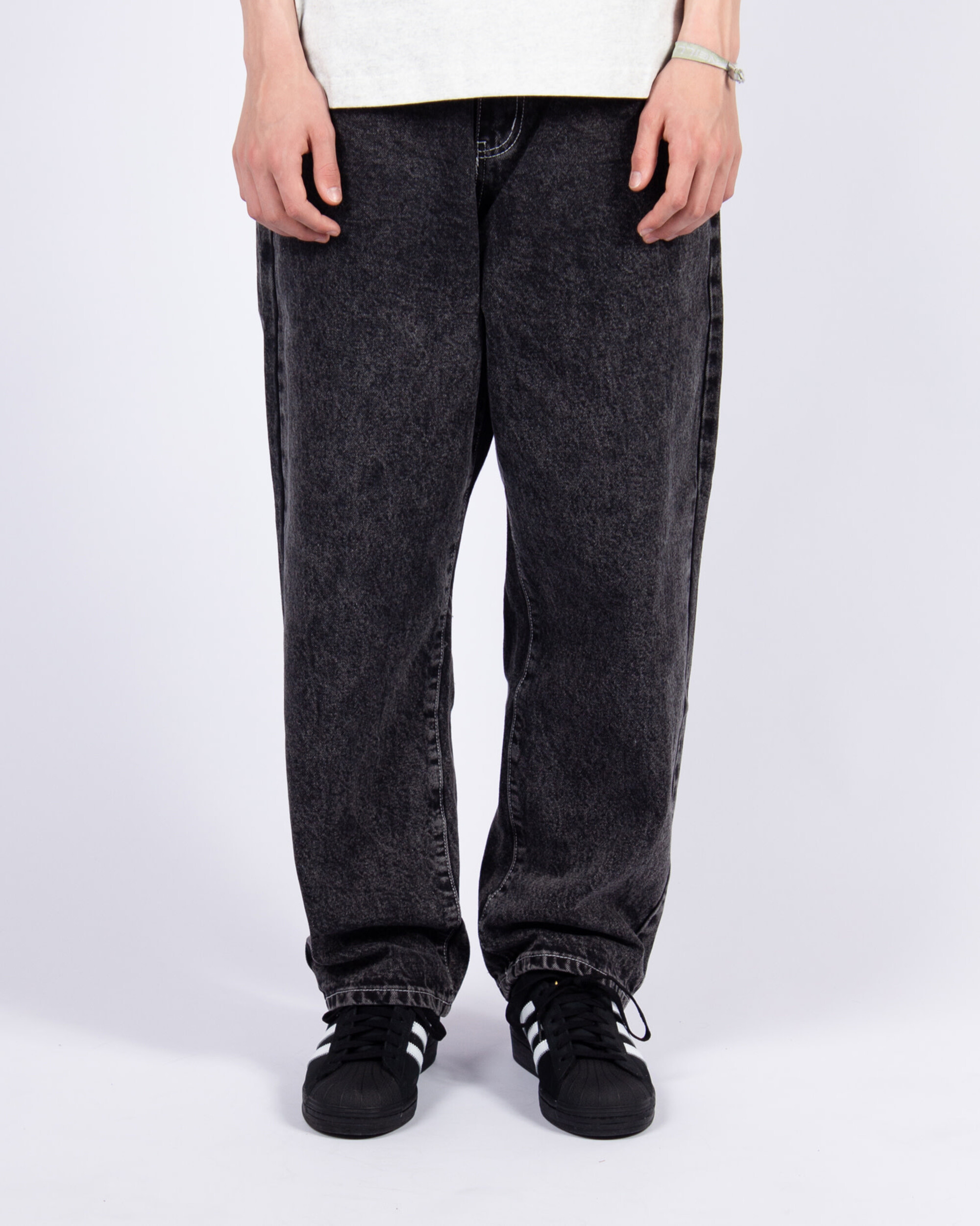 Butter Goods Applique Denim Jeans - Acid Black