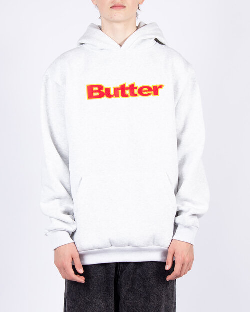 buttergoods Butter Goods Felt Logo Applique Pullover Hoodie - Ash Grey