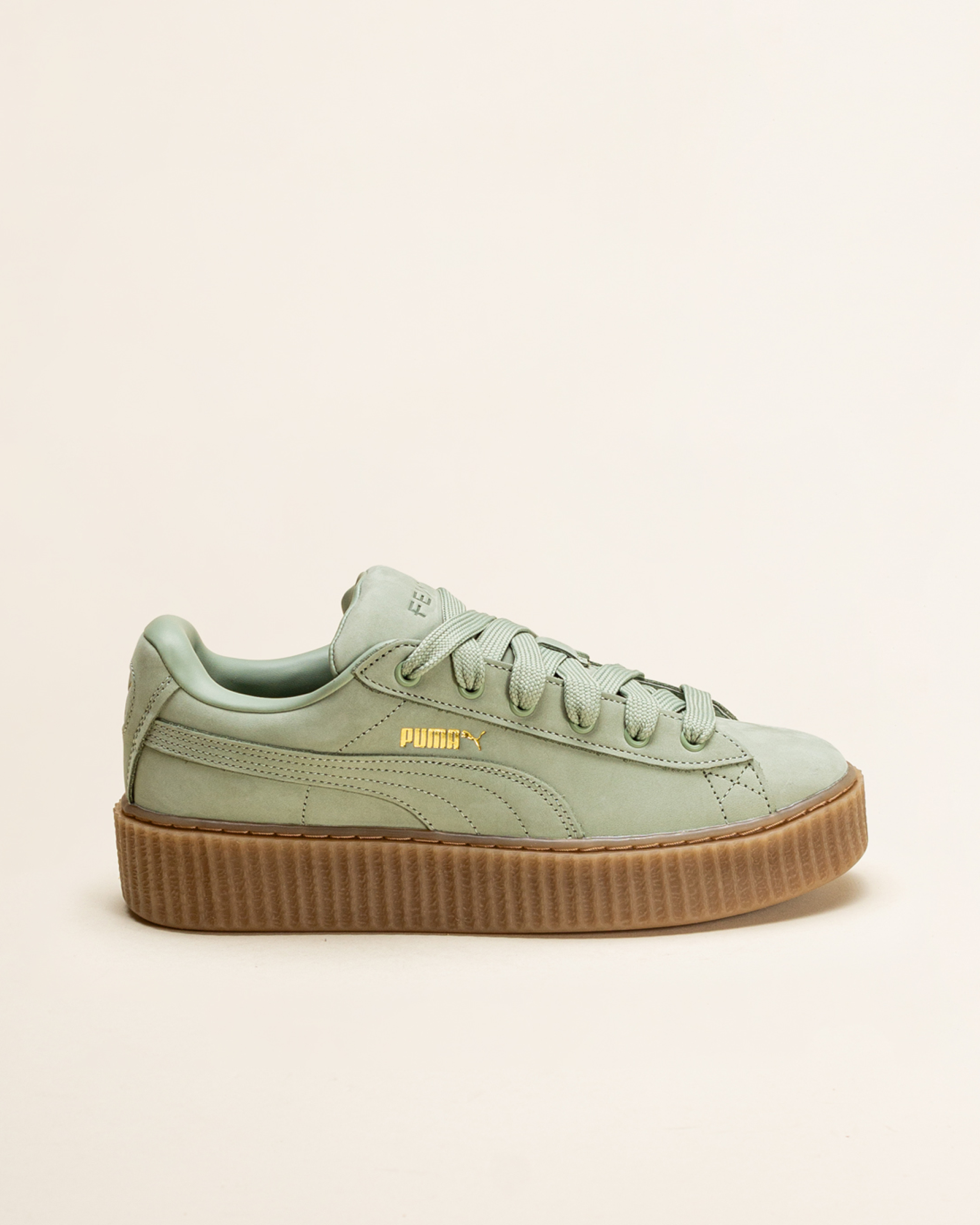 Puma  x Fenty Creeper Phatty Nubuck Green Fog /Puma Gold/Gum