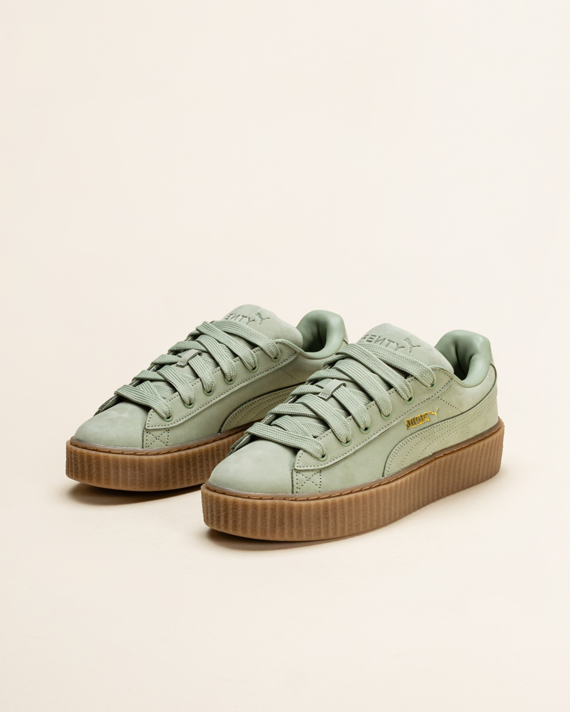 Puma  x Fenty Creeper Phatty Nubuck Green Fog /Puma Gold/Gum