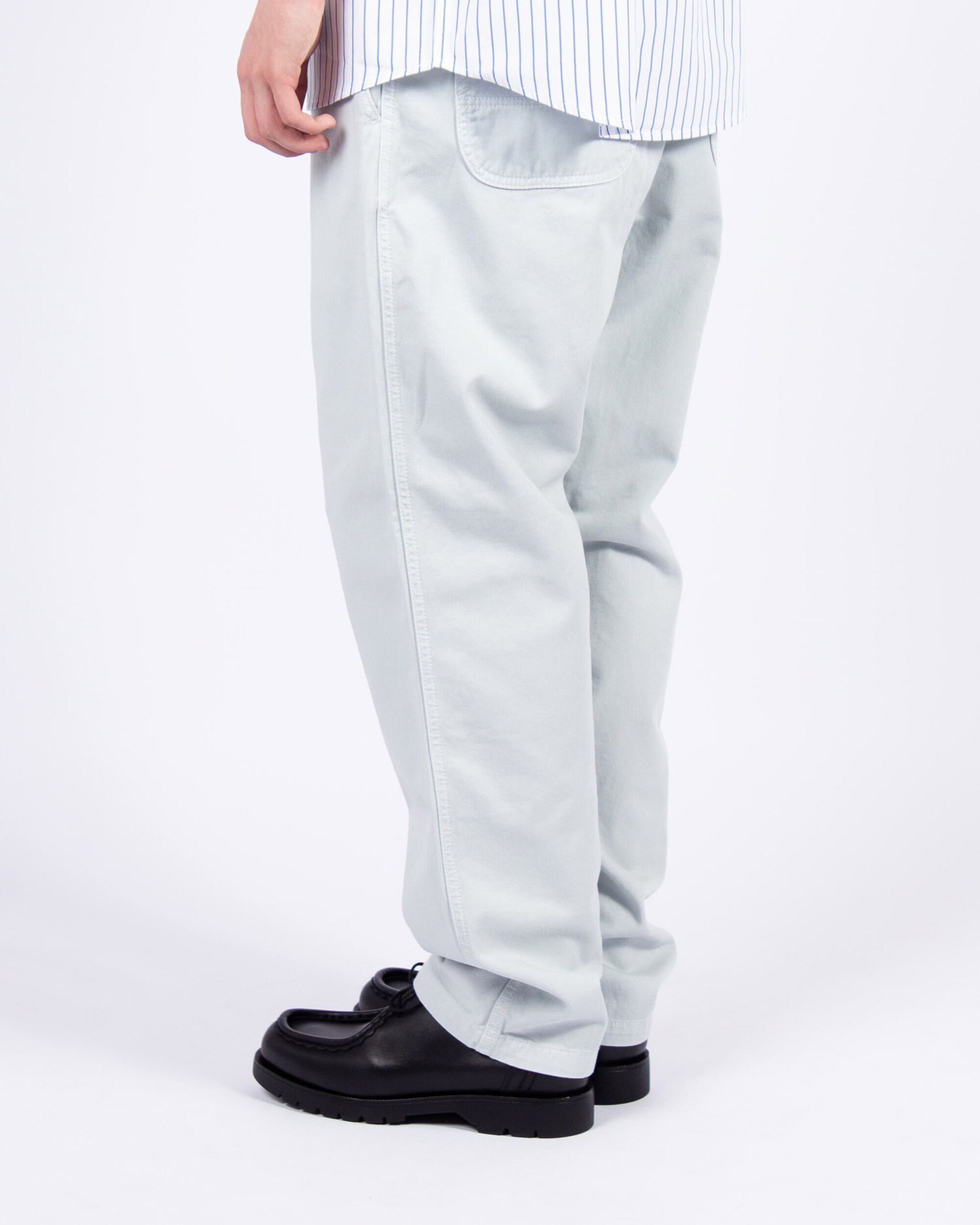 Carhartt WIP Flint Pant Organic Cotton - Sonic Silver Garment Dyed