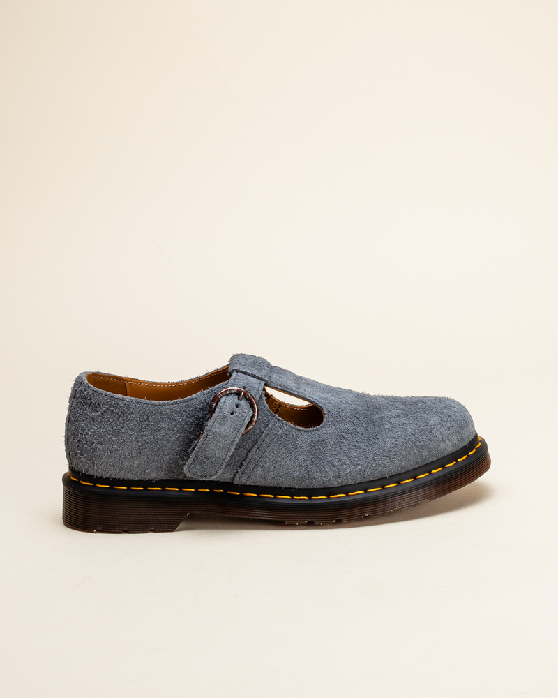 Dr. Martens Dr. Martens T-Bar Shoe - Washed Denim / Long Napped Suede