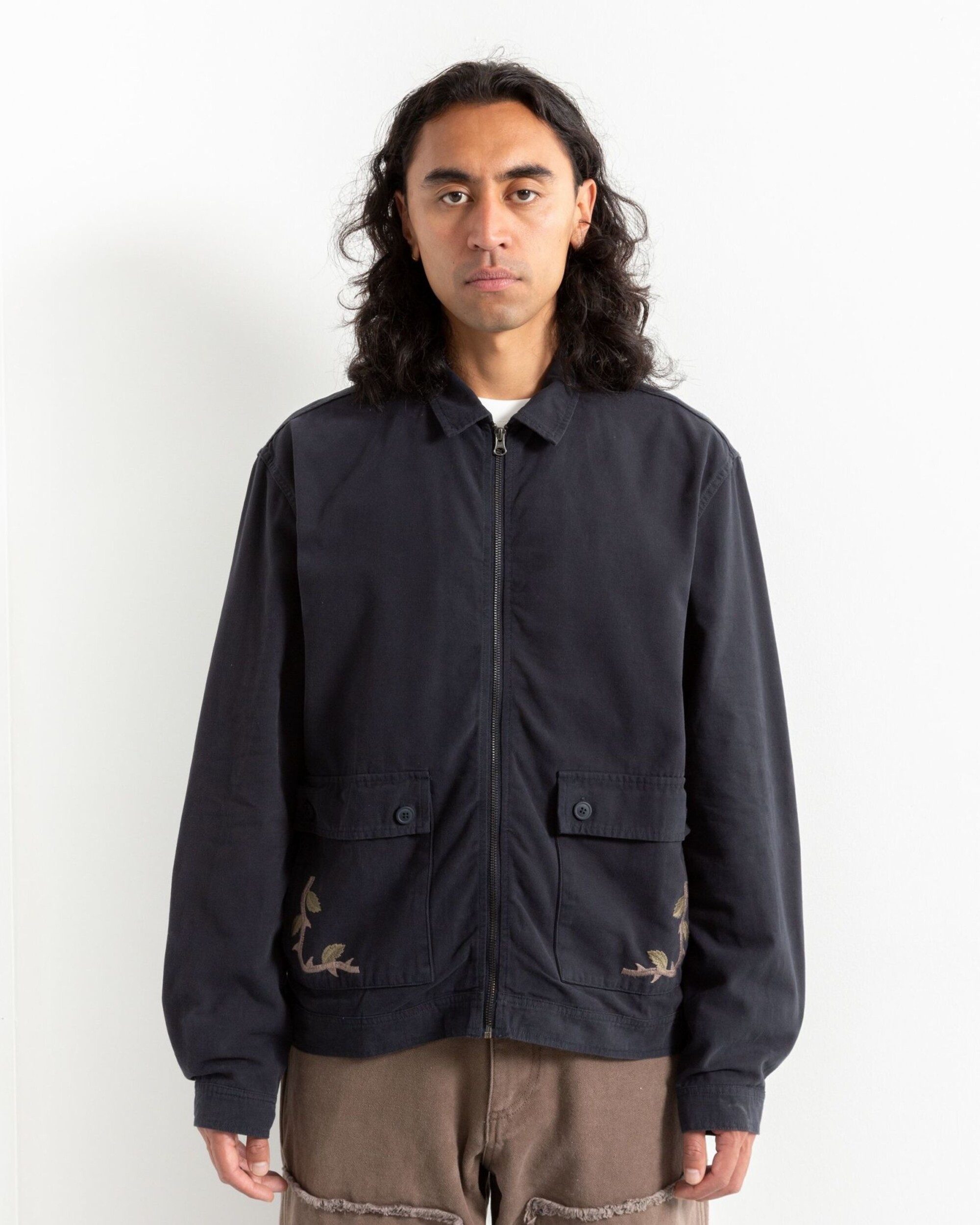 Heresy Guild Zip-Through Shirt - Navy