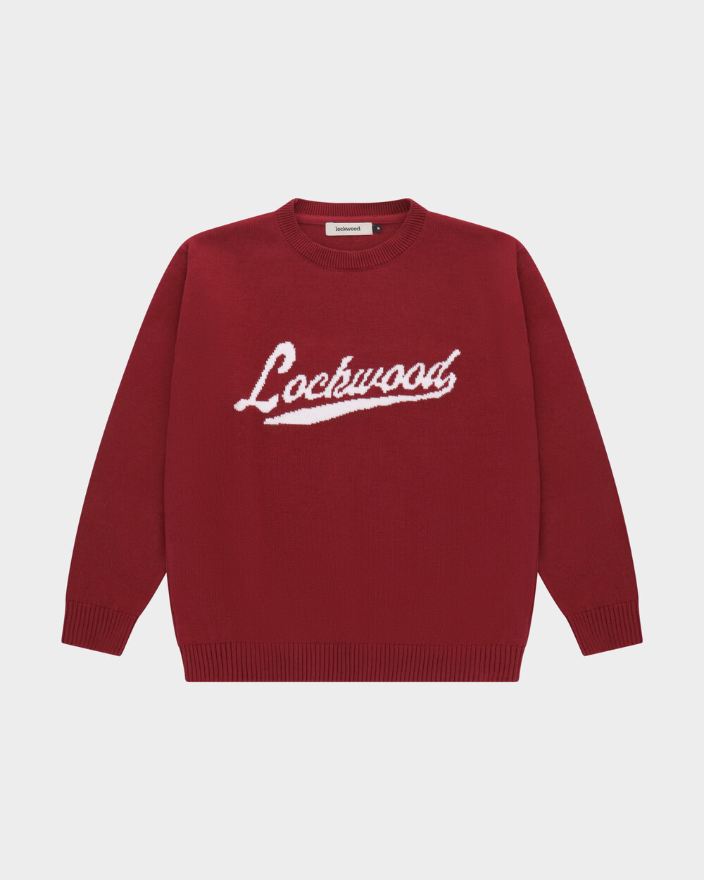 Lockwood Baseball Logo Knit - Burgundy / White
