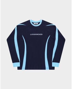 Lockwood Football Longsleeve T-shirt - Dark Blue / Light Blue