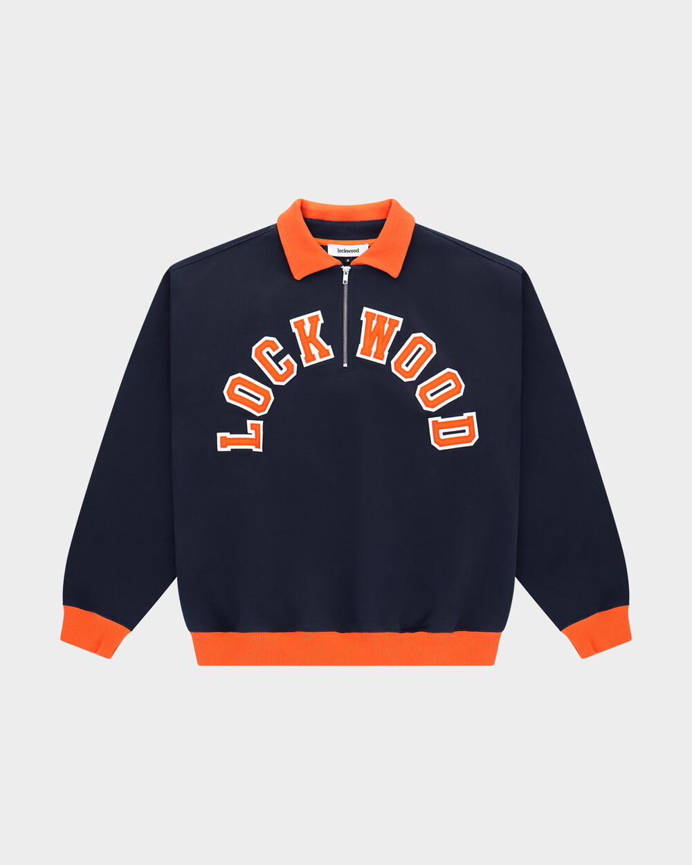 Lockwood Varsity Polo Sweat Shirt - Navy / Orange