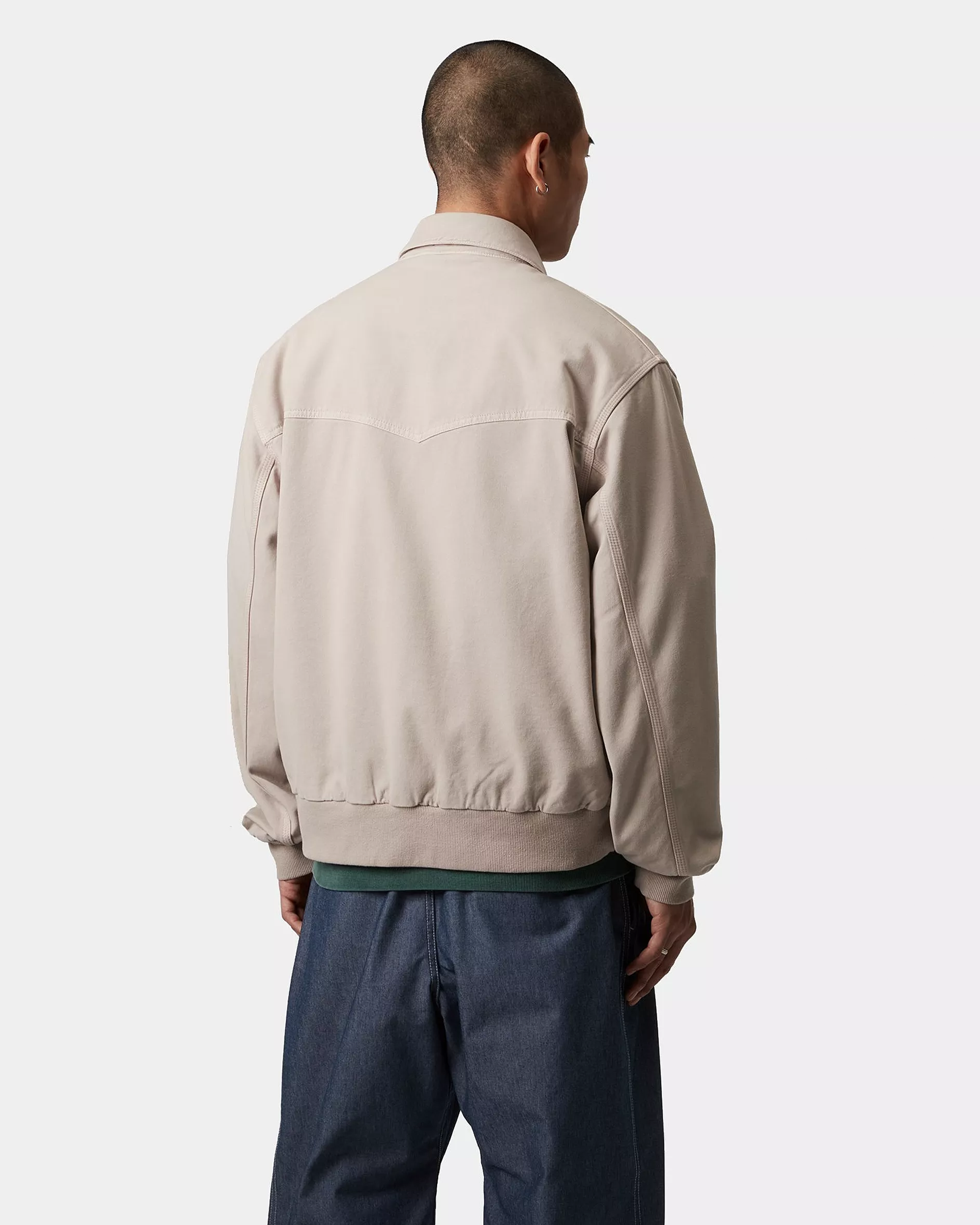 Carhartt OG Santa Fe Jacket 'Dewey' Stretch Twi Dusky Beige garment dyed