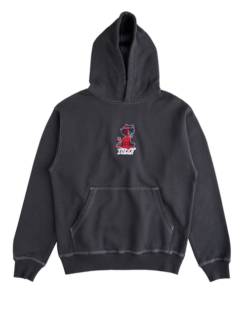 token Token Plaid Devil Hoodie Off Black