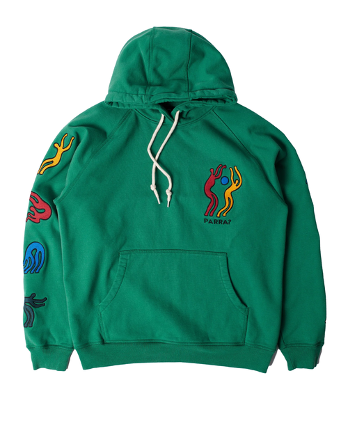 Parra Parra La chambre nuit hooded sweatshirt Washed green