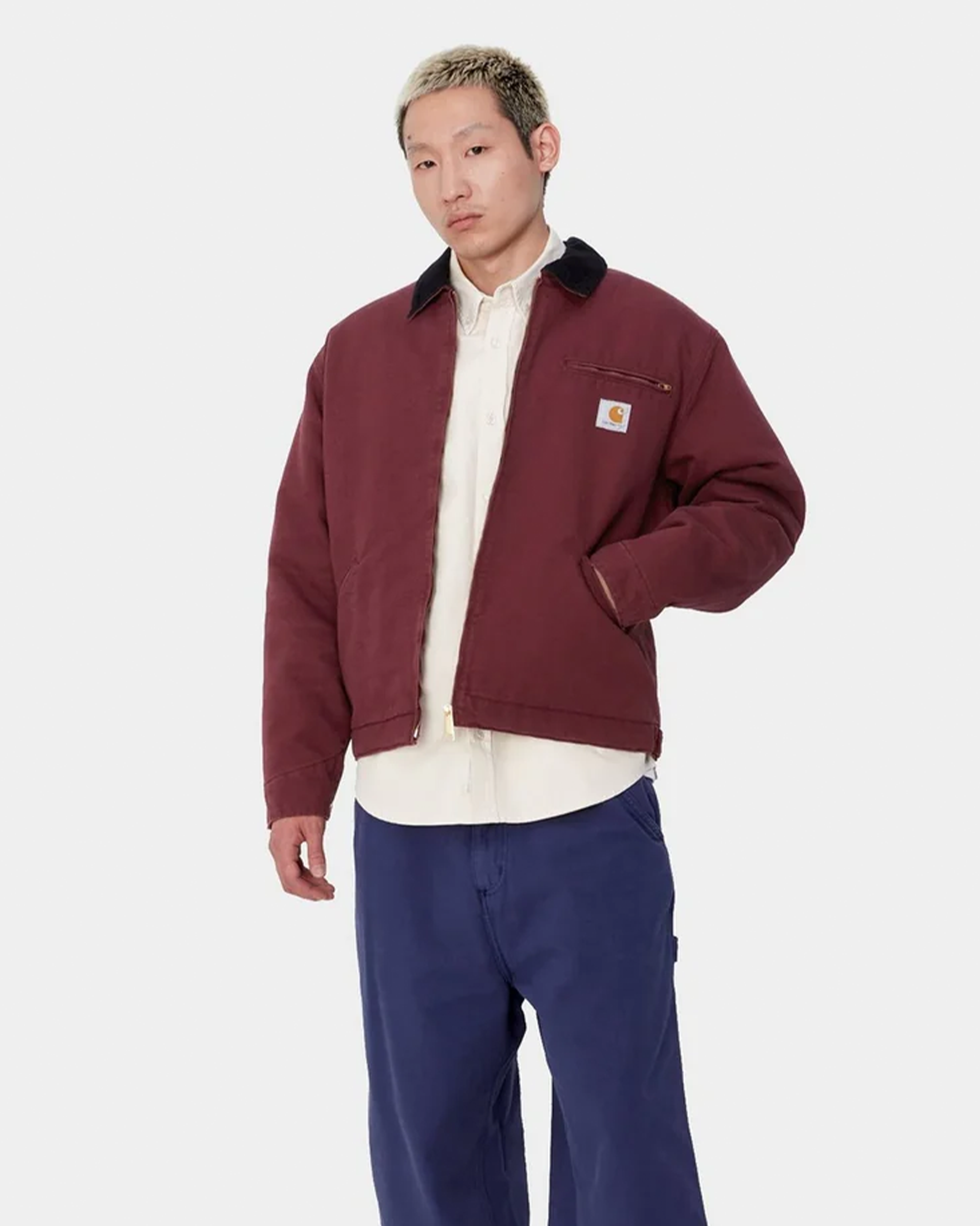 Carhartt WIP OG Detroit Jacket - Malbec / Black aged canvas