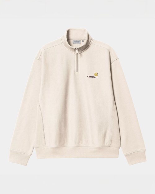 Carhartt WIP Carhartt WIP Half Zip American Script Sweat Moonbeam