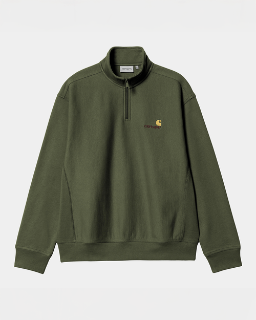 Carhartt WIP Carhartt WIP Half Zip American Script Sweat Tarragon
