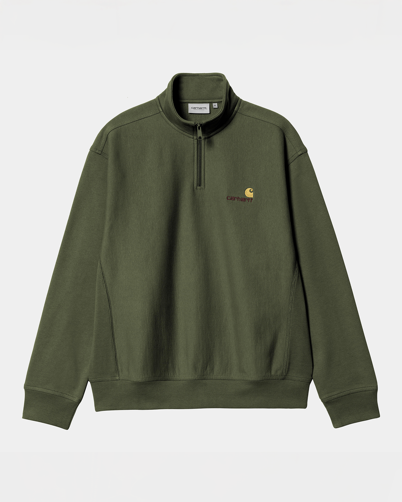 Carhartt WIP Carhartt WIP Half Zip American Script Sweat Tarragon