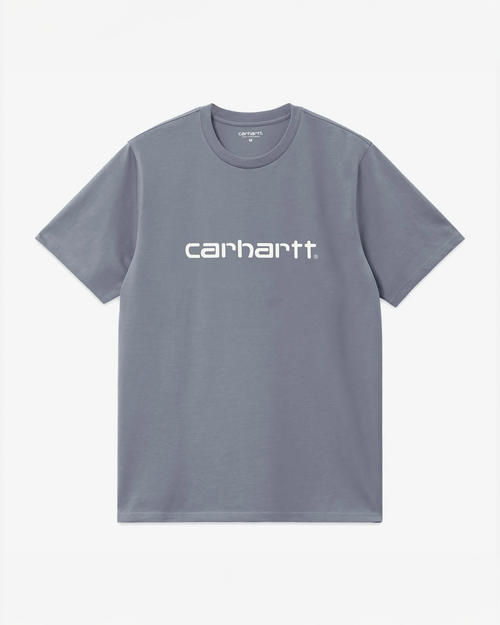 Carhartt WIP Carhartt WIP Shortsleeve Script T-Shirt 100 % Cotton Dove Grey / Wax