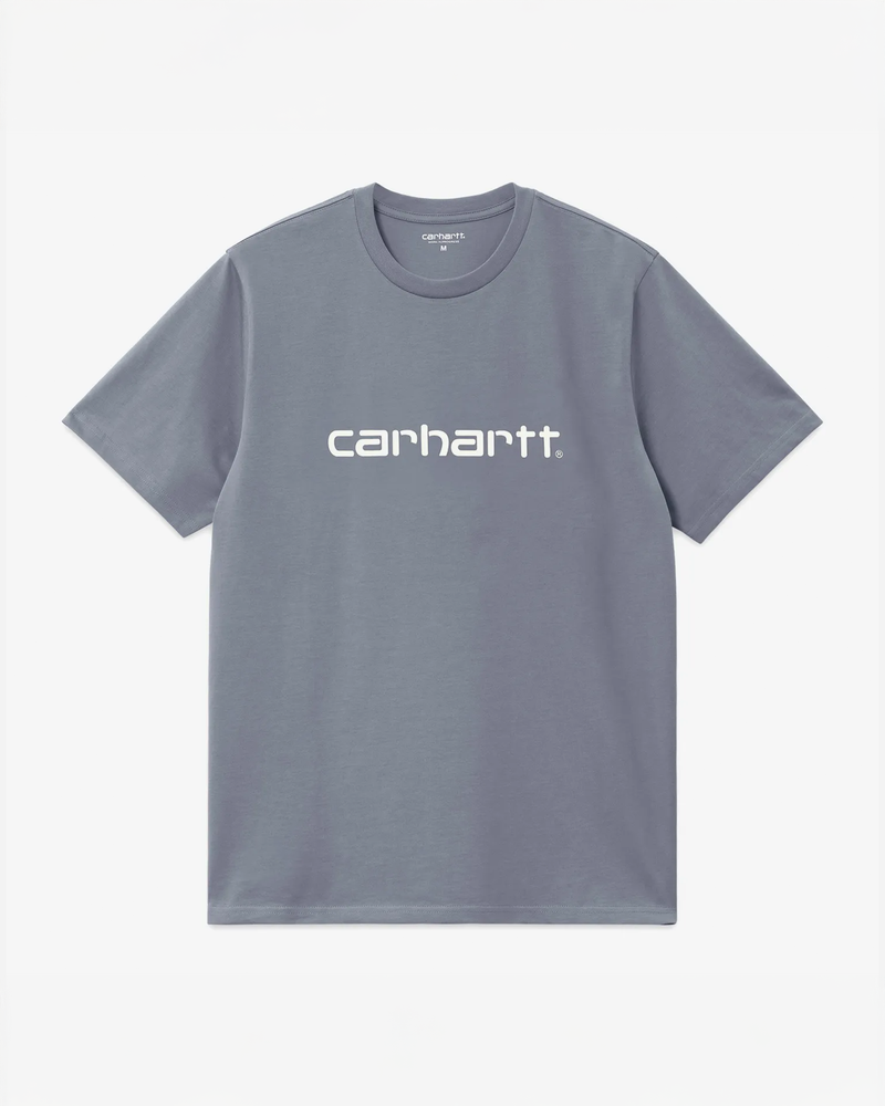 Carhartt WIP Carhartt WIP Shortsleeve Script T-Shirt 100 % Cotton Dove Grey / Wax