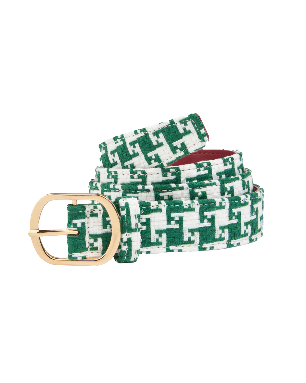 Rassvet Loosey Weaved Belt Woven Green White