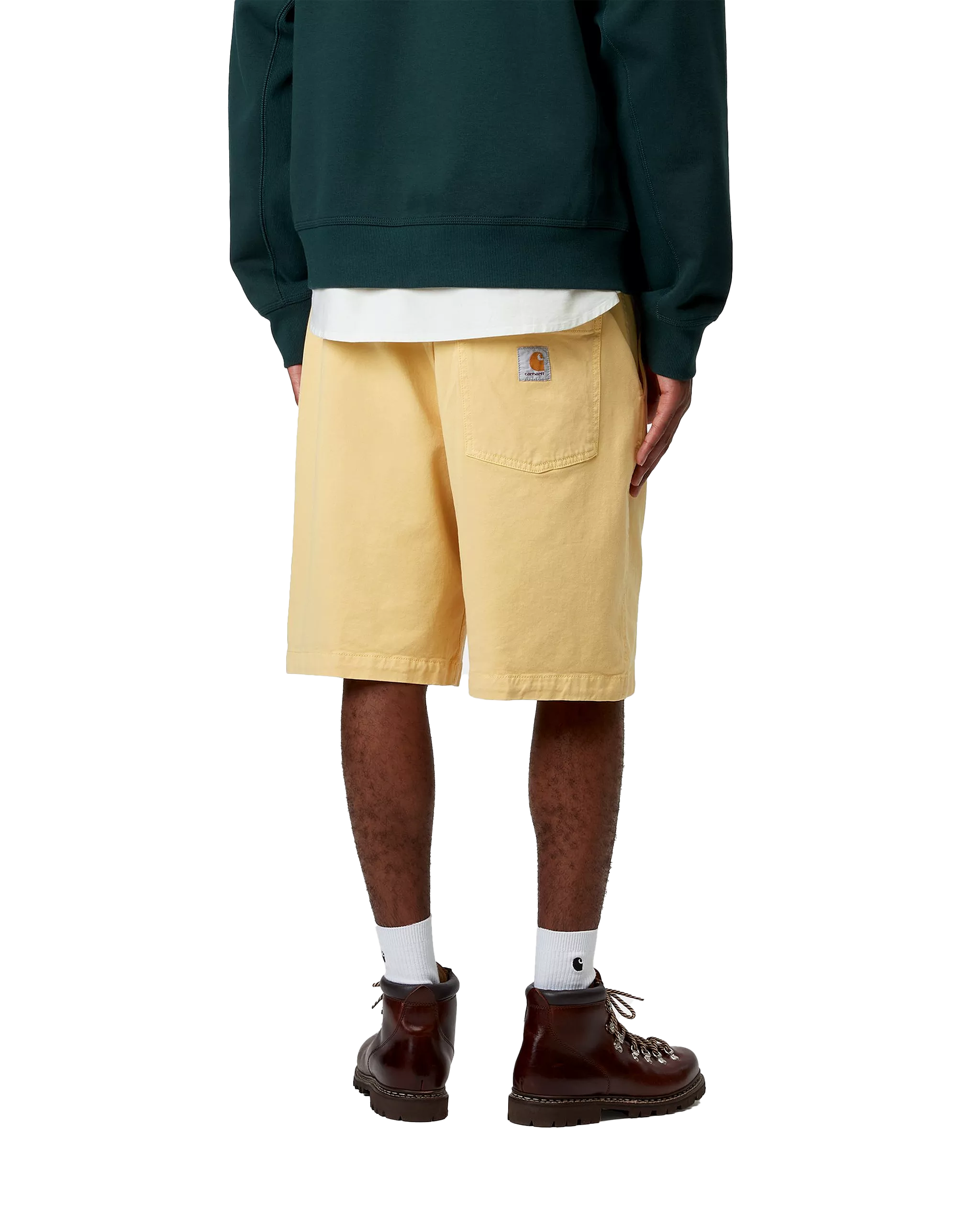 Carhartt WIP Floyde Short 'Dewey' - Air Yellow, Garment Dyed