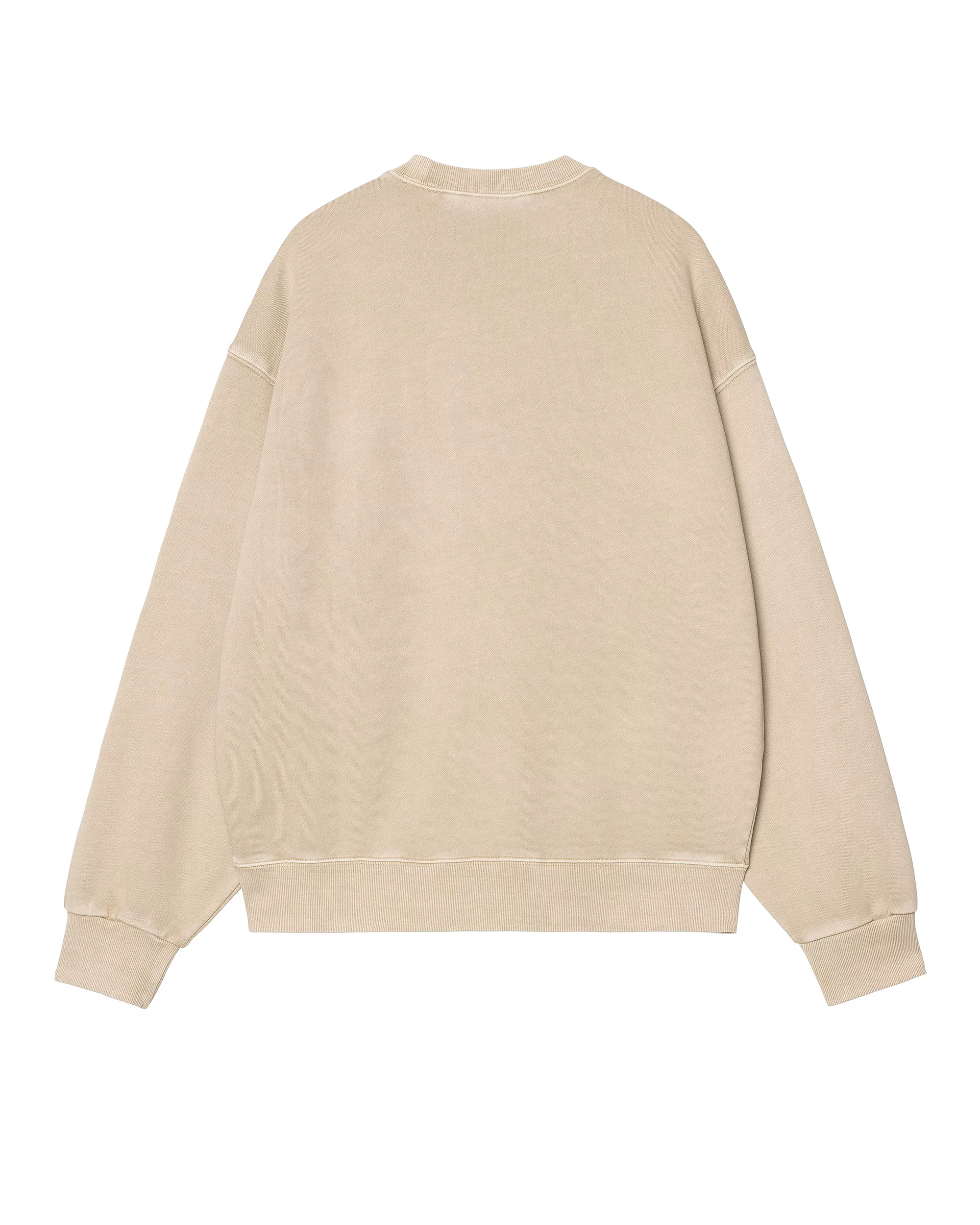 Carhartt WIP Nelson Sweatshirt Cotton Sweat - Fleur de Sel, Garment Dyed