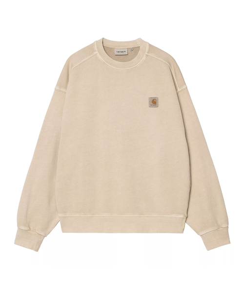 Carhartt WIP Carhartt WIP Nelson Sweatshirt Cotton Sweat - Fleur de Sel, Garment Dyed