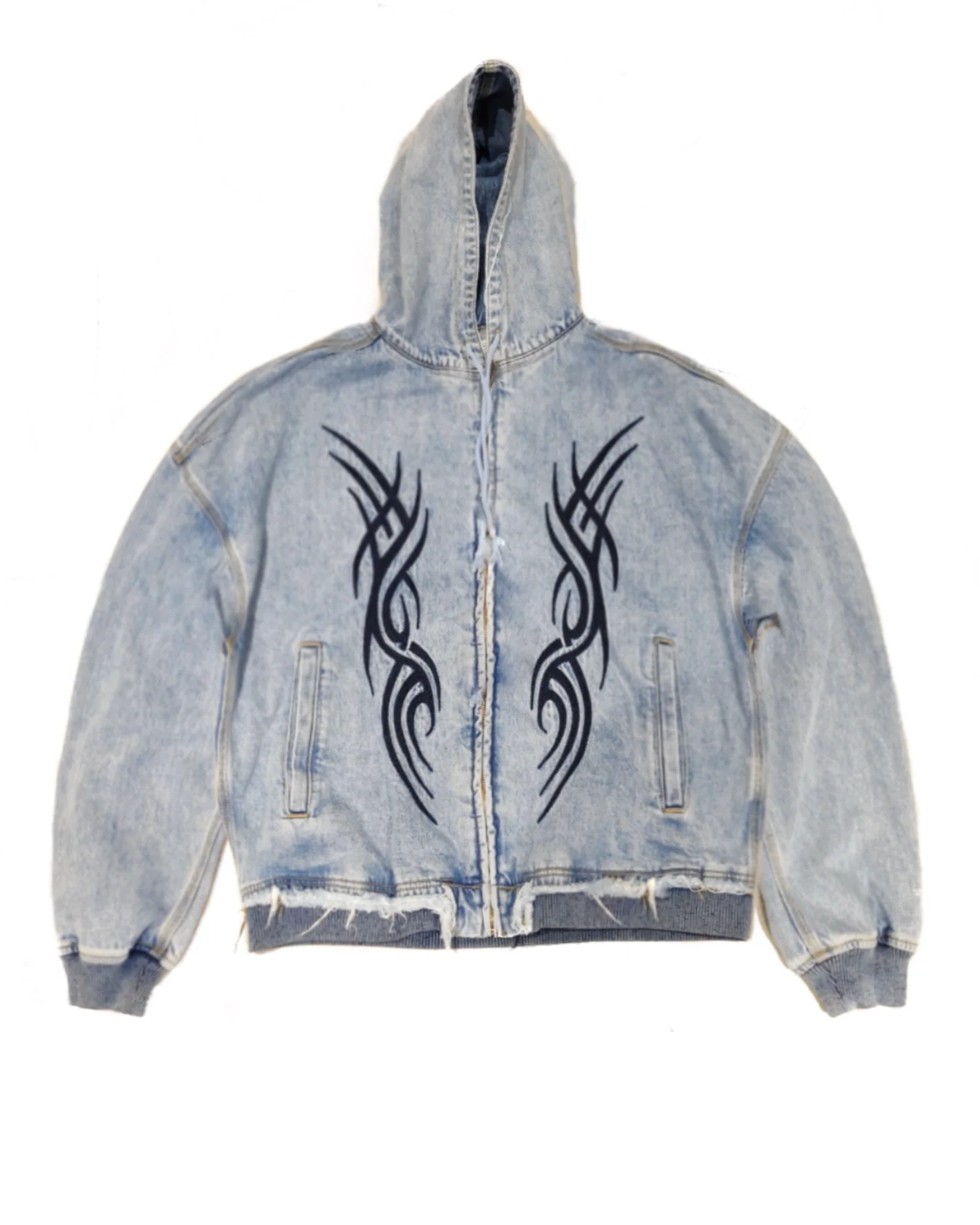 Stingwater Tribal Zip Up Hoodie - Vintage Blue