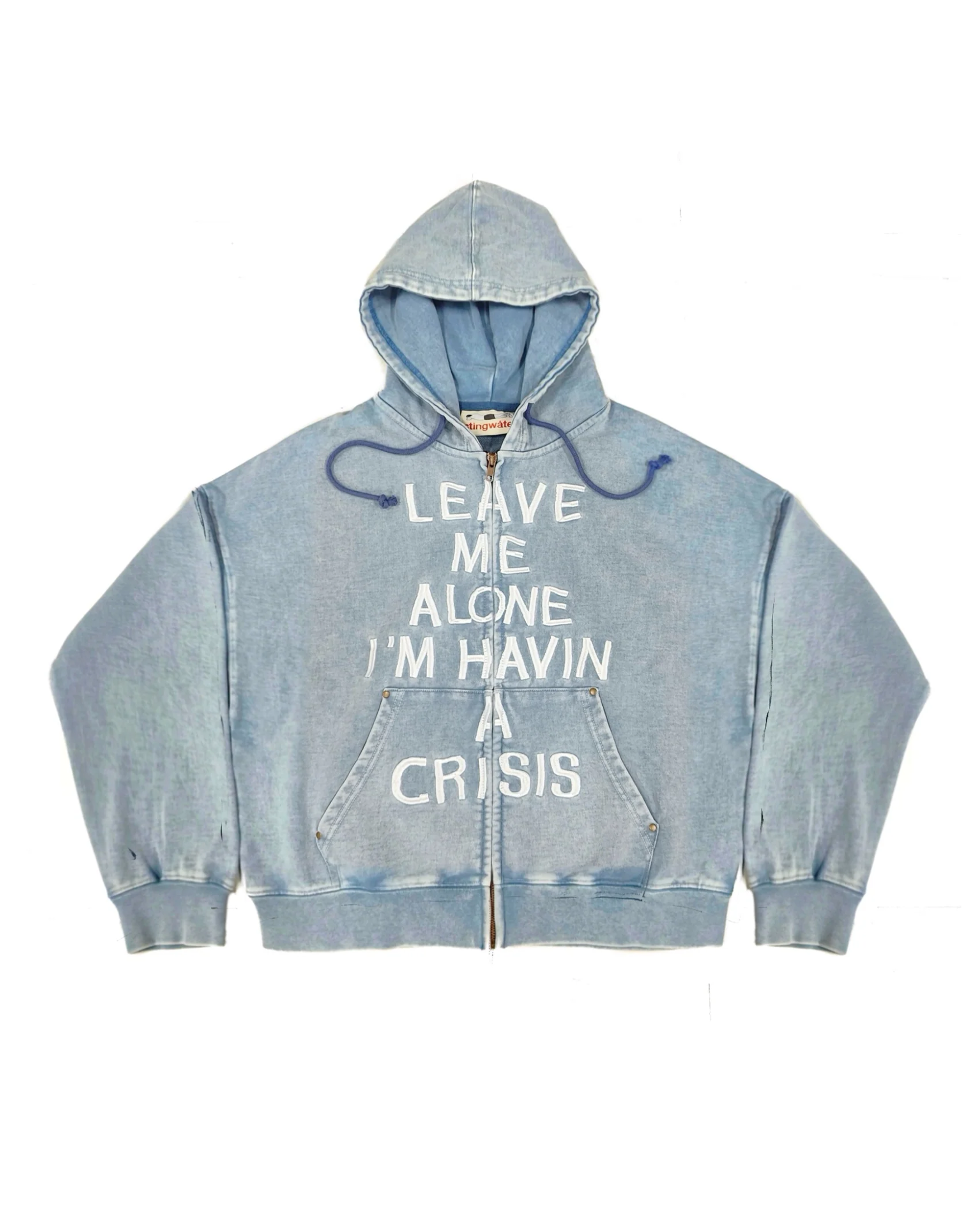 Stingwater Crisis Zip Up Hoodie - Acid Blue