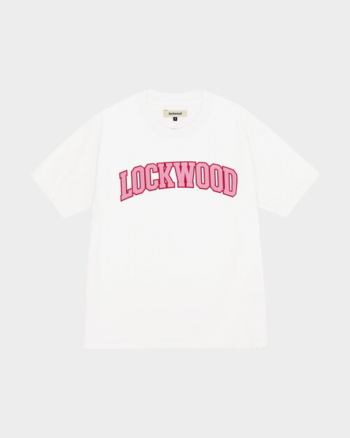 Lockwood Lockwood Varsity Logo Pink T-shirt White