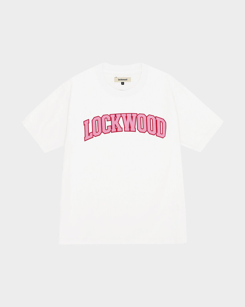 Lockwood Lockwood Varsity Logo Pink T-shirt White