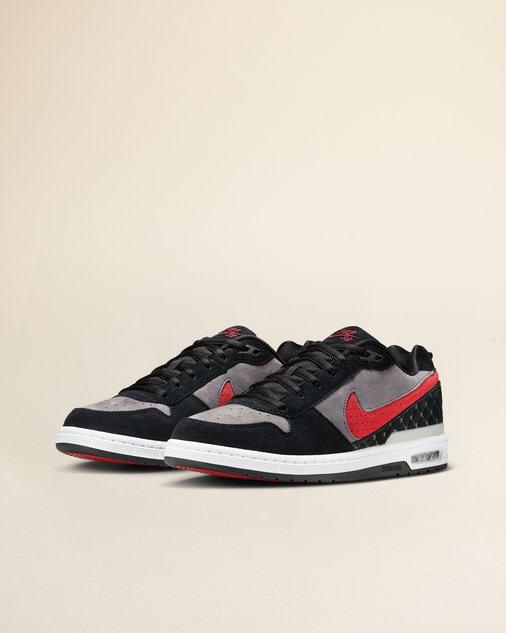 Nike SB Zoom Air Paul Rodriguez Low - Black/Varsity Red -  Flint Grey/Black