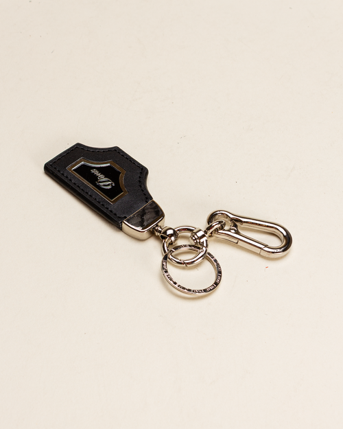 Dime Dime Cursive Leather Keychain - Black/Silver