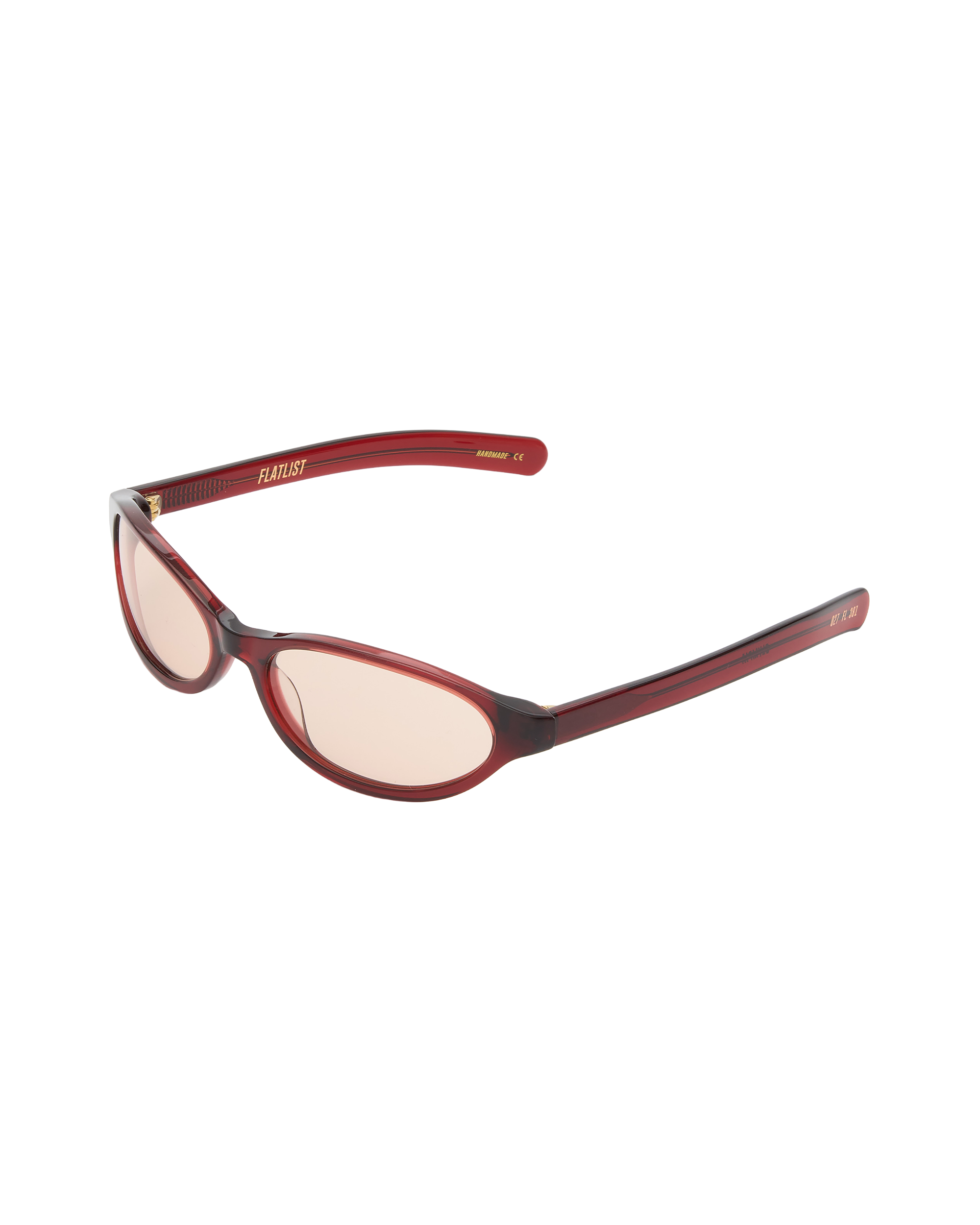 Flatlist 'Olympia' - Crystal Burgundy/Solid Peach Lens