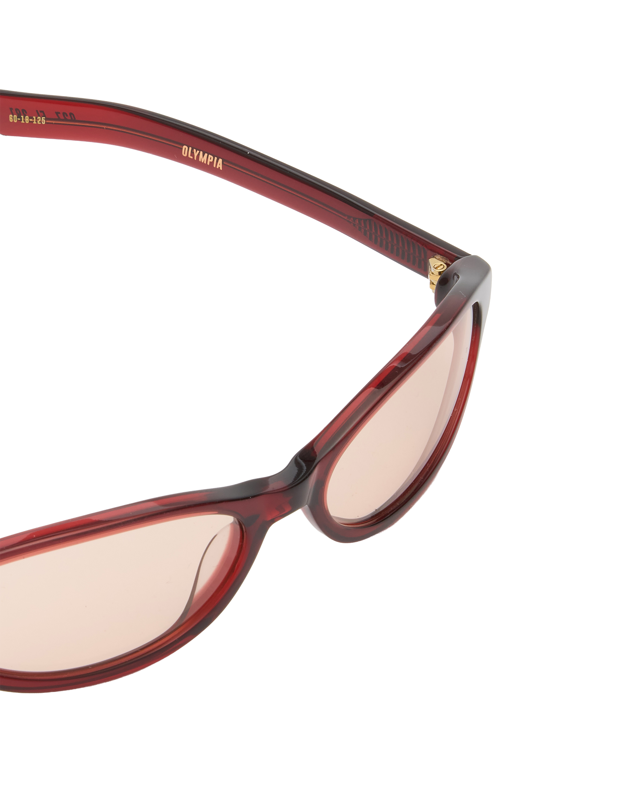 Flatlist 'Olympia' - Crystal Burgundy/Solid Peach Lens