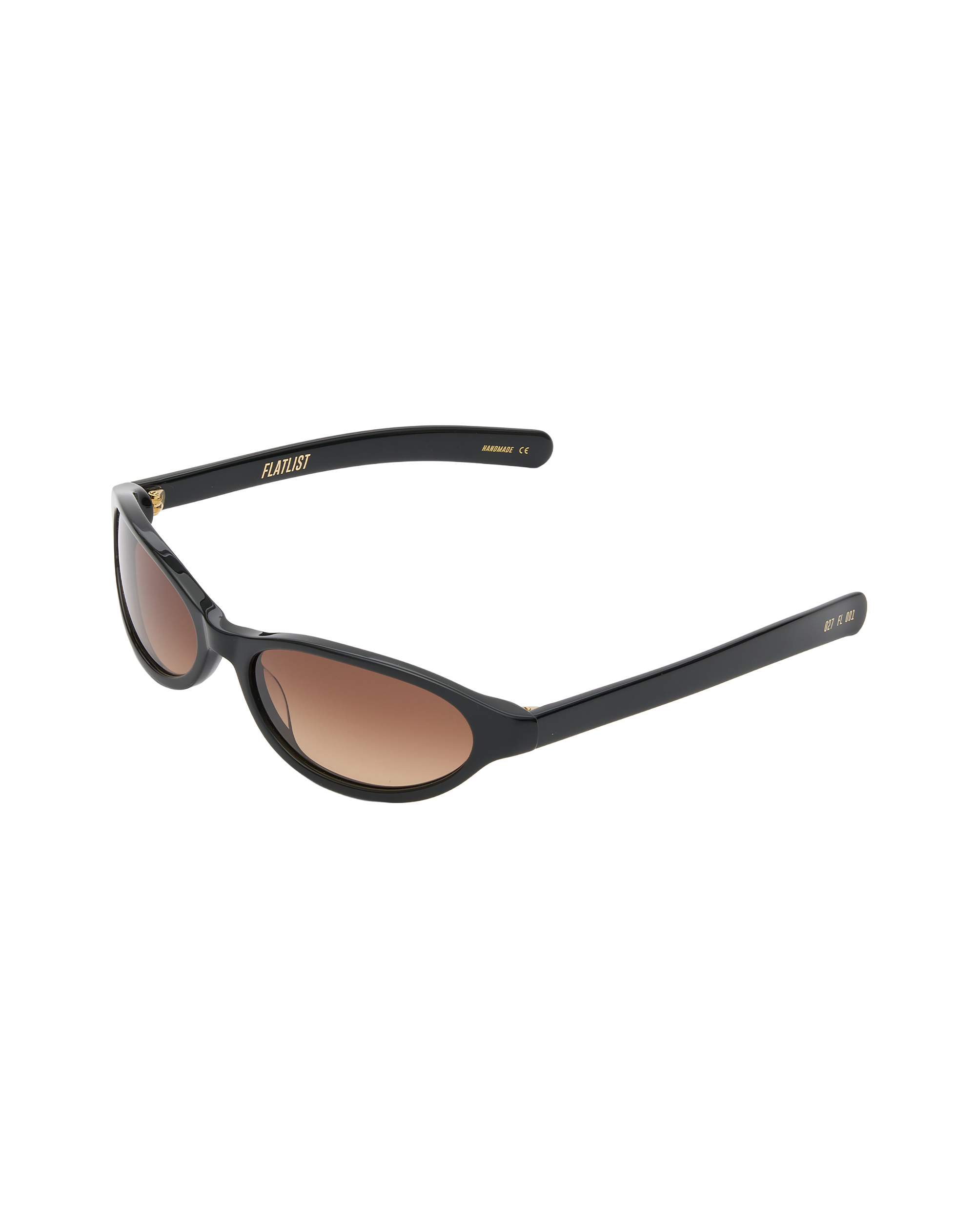 Flatlist 'Olympia' - Solid Black/ Brown Gradient Lens
