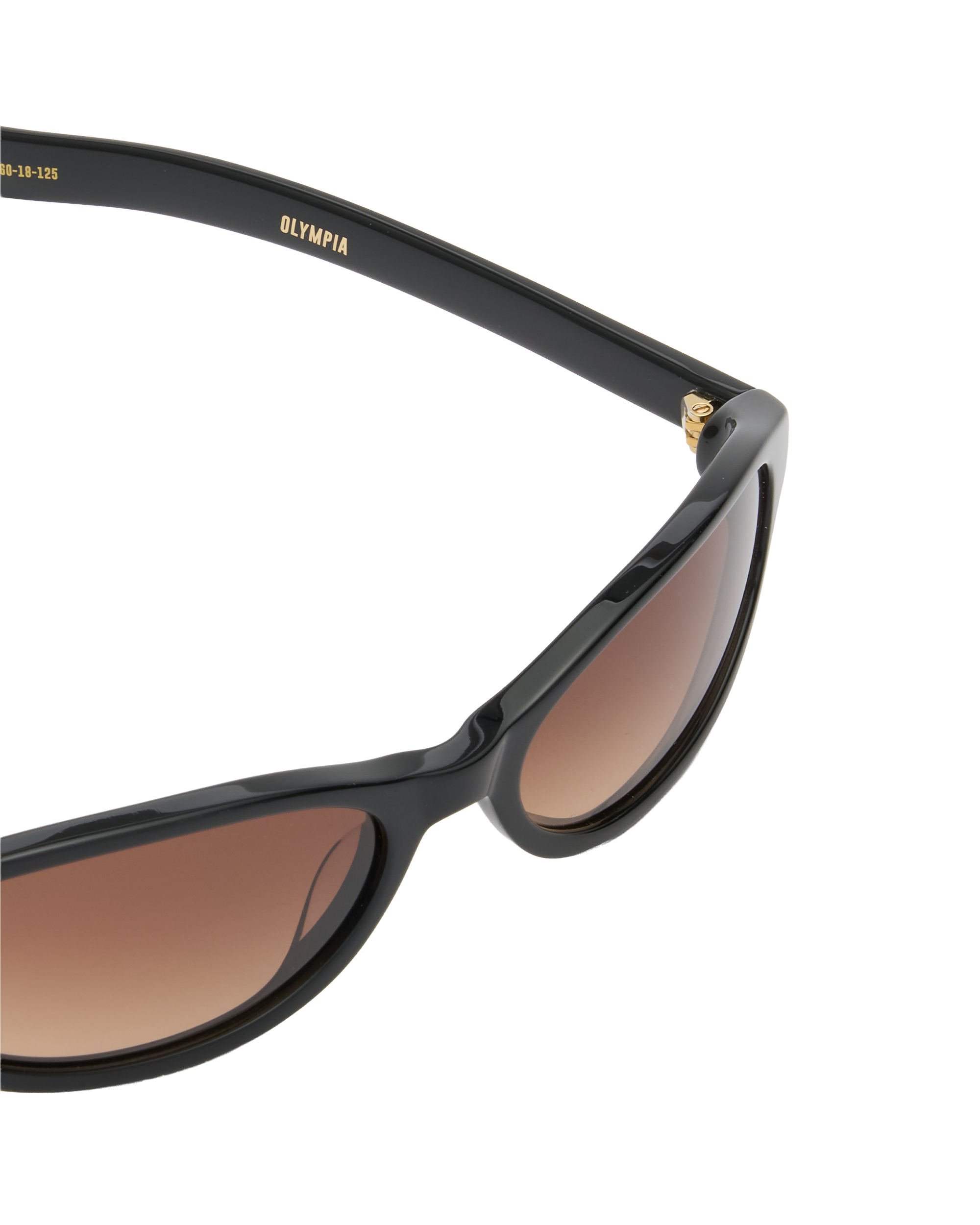 Flatlist 'Olympia' - Solid Black/ Brown Gradient Lens