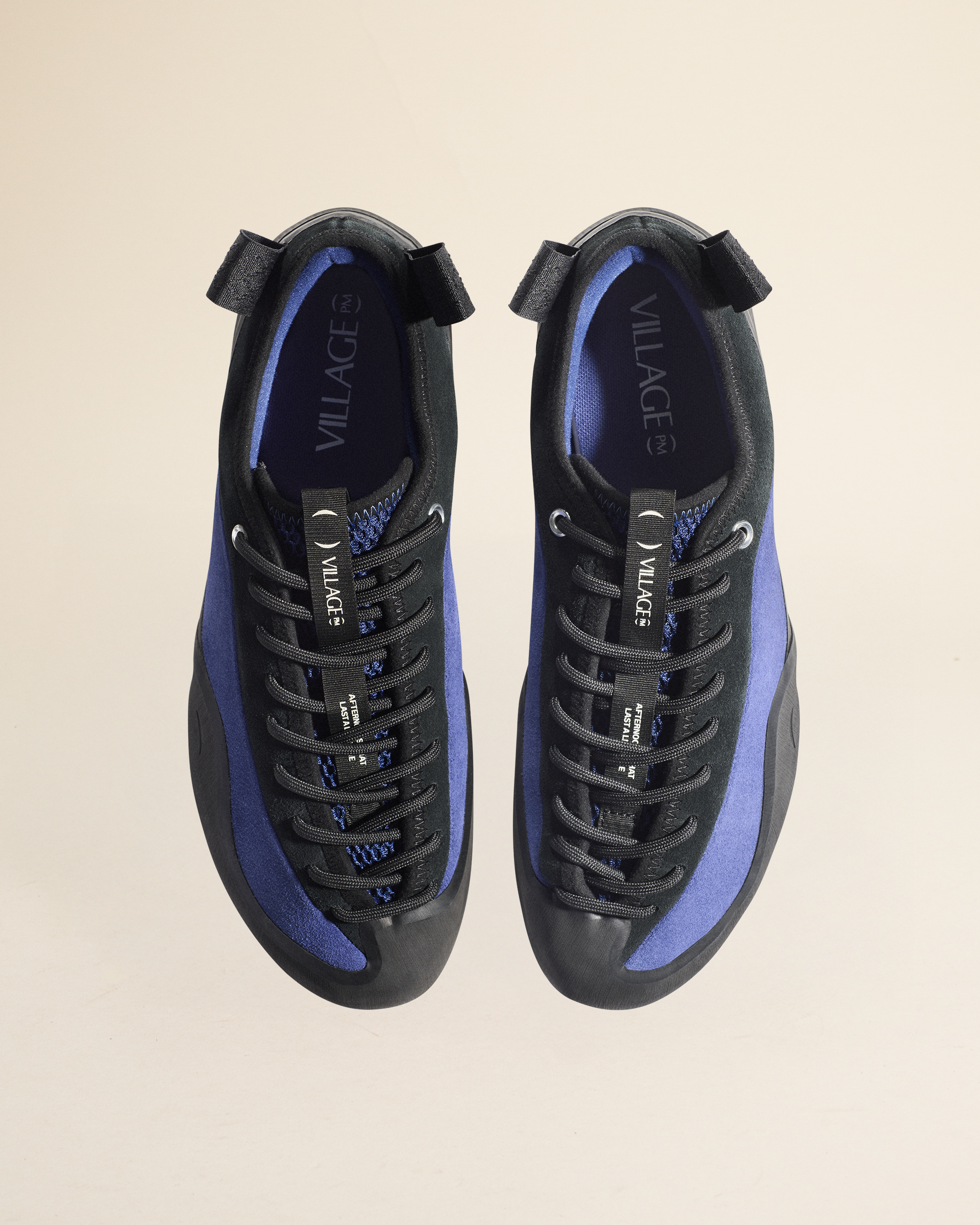 Village 1PM Leather Suede - Blueprint - Black / Natural Black