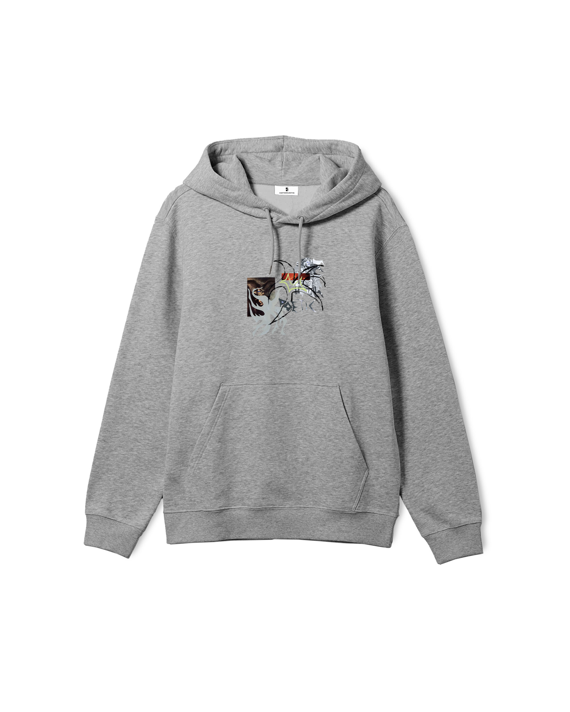 Poetic Collective Eagle Collage hoodie Heather Grey