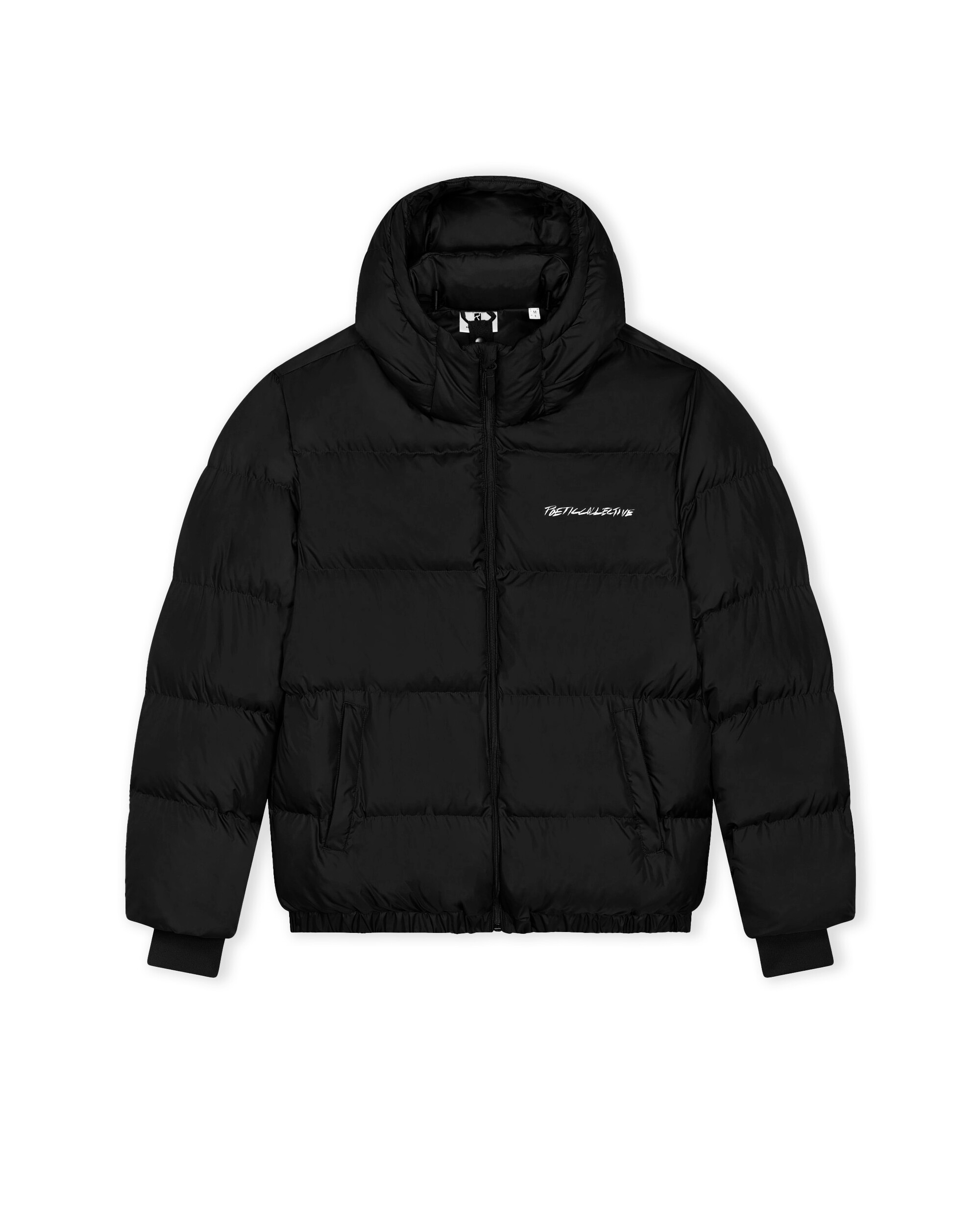 Poetic Collective Hooded Puffer Jacket - Black