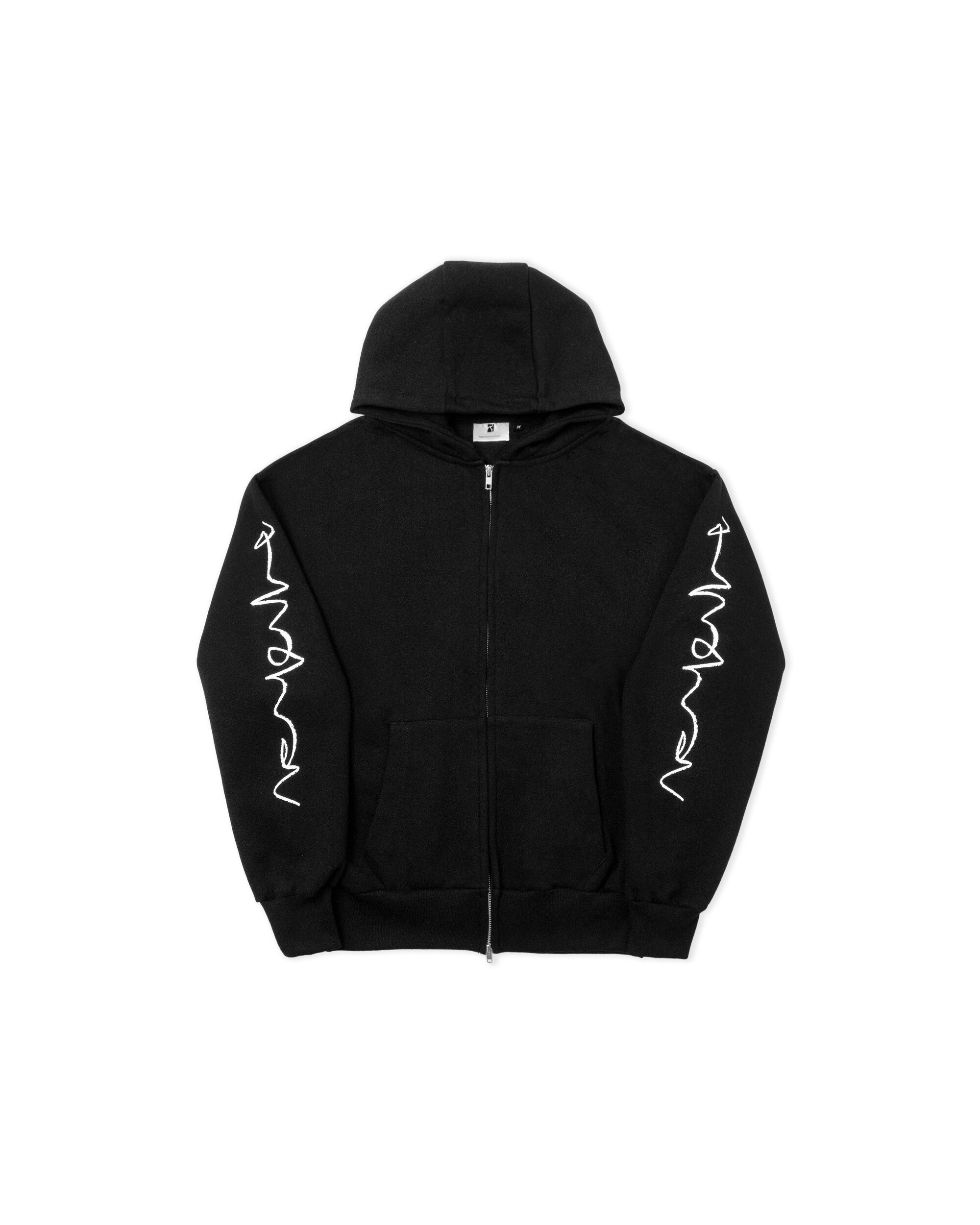 Poetic Collective Crayon Arm Zip Hoodie Black