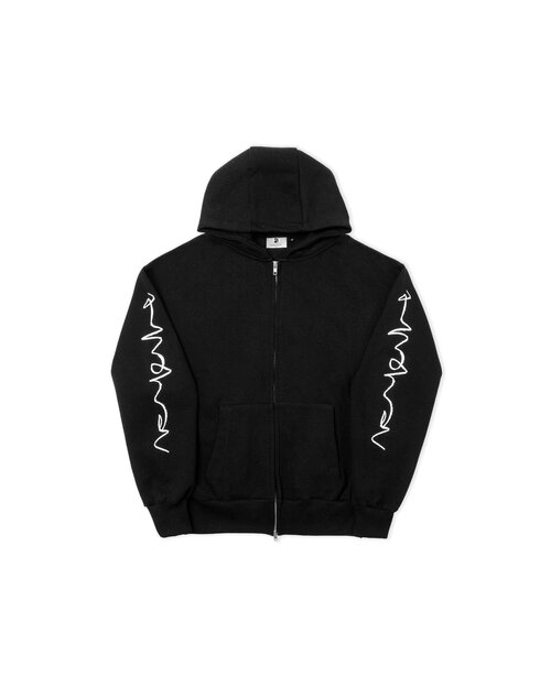 Poetic Collective Poetic Collective Crayon Arm Zip Hoodie Black