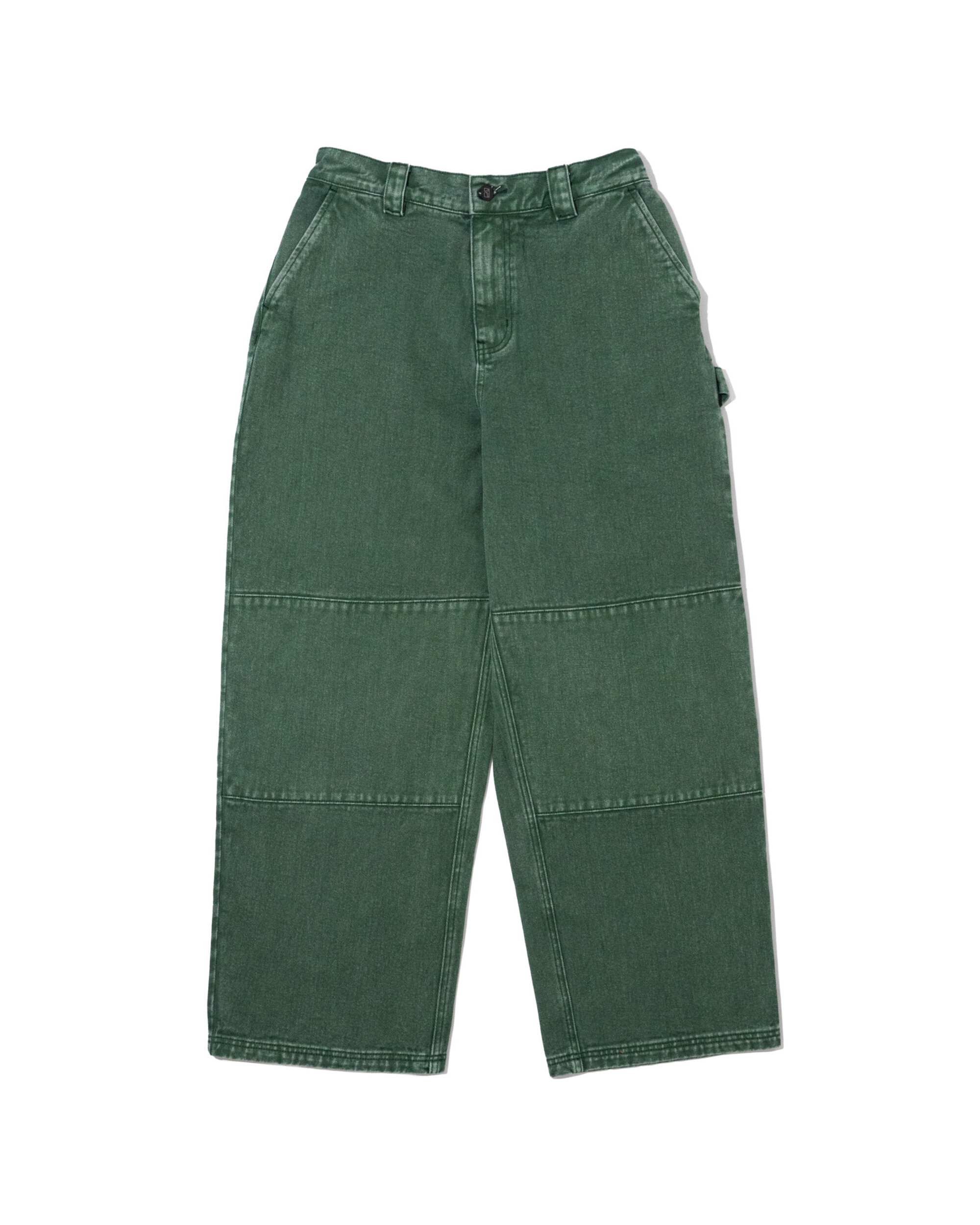 Poetic Collective Sculpture Pant Green Acid Wash Denim