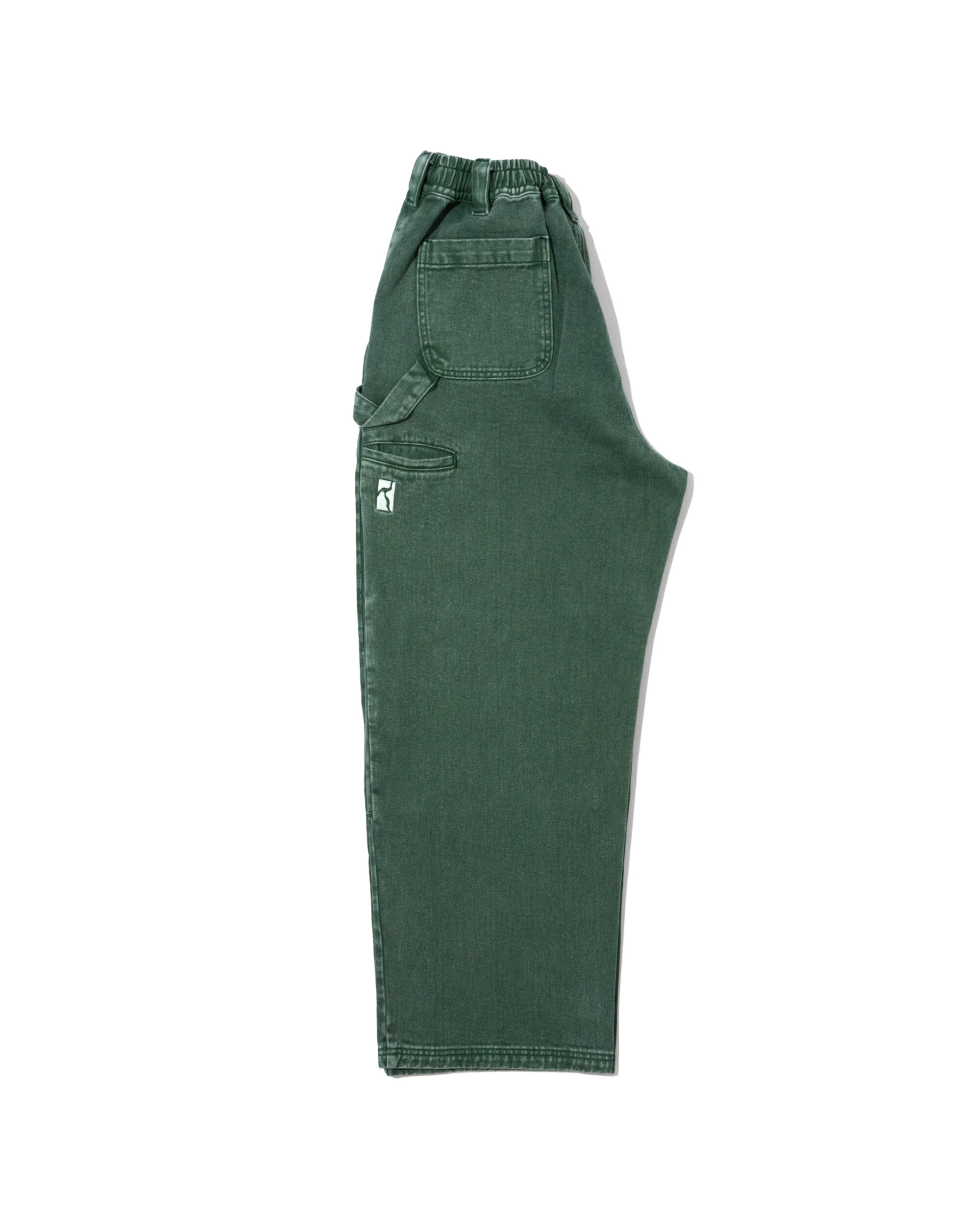 Poetic Collective Sculpture Pant Green Acid Wash Denim