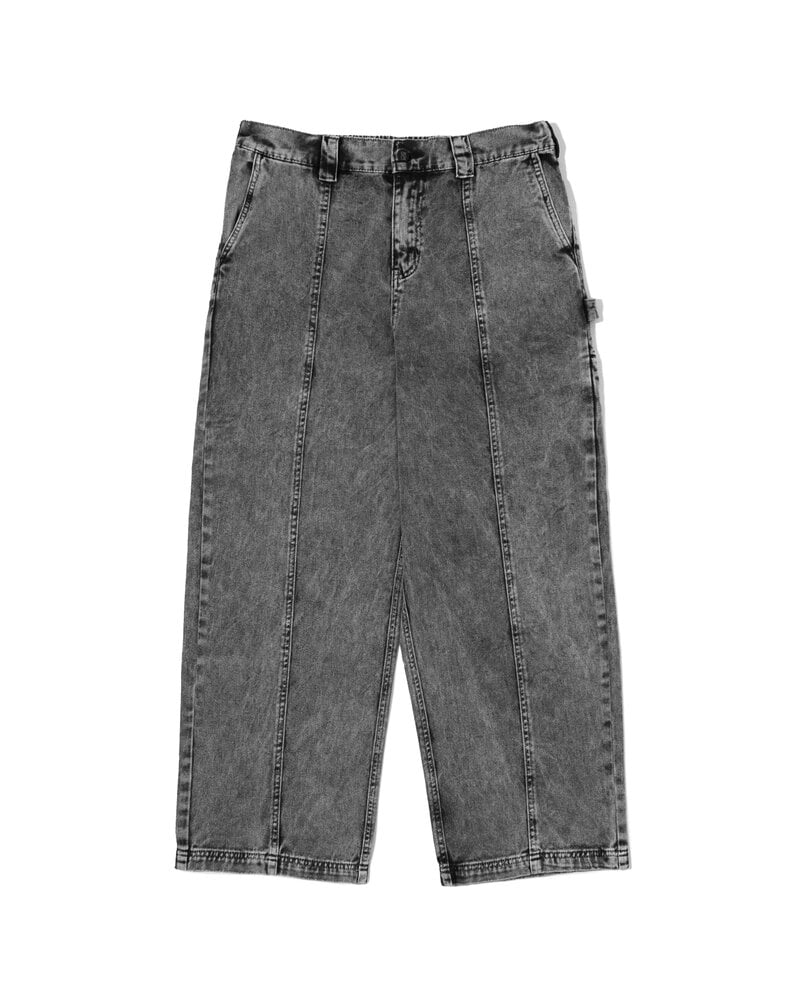 Poetic Collective Poetic Collective Split Pant Grey denim wash