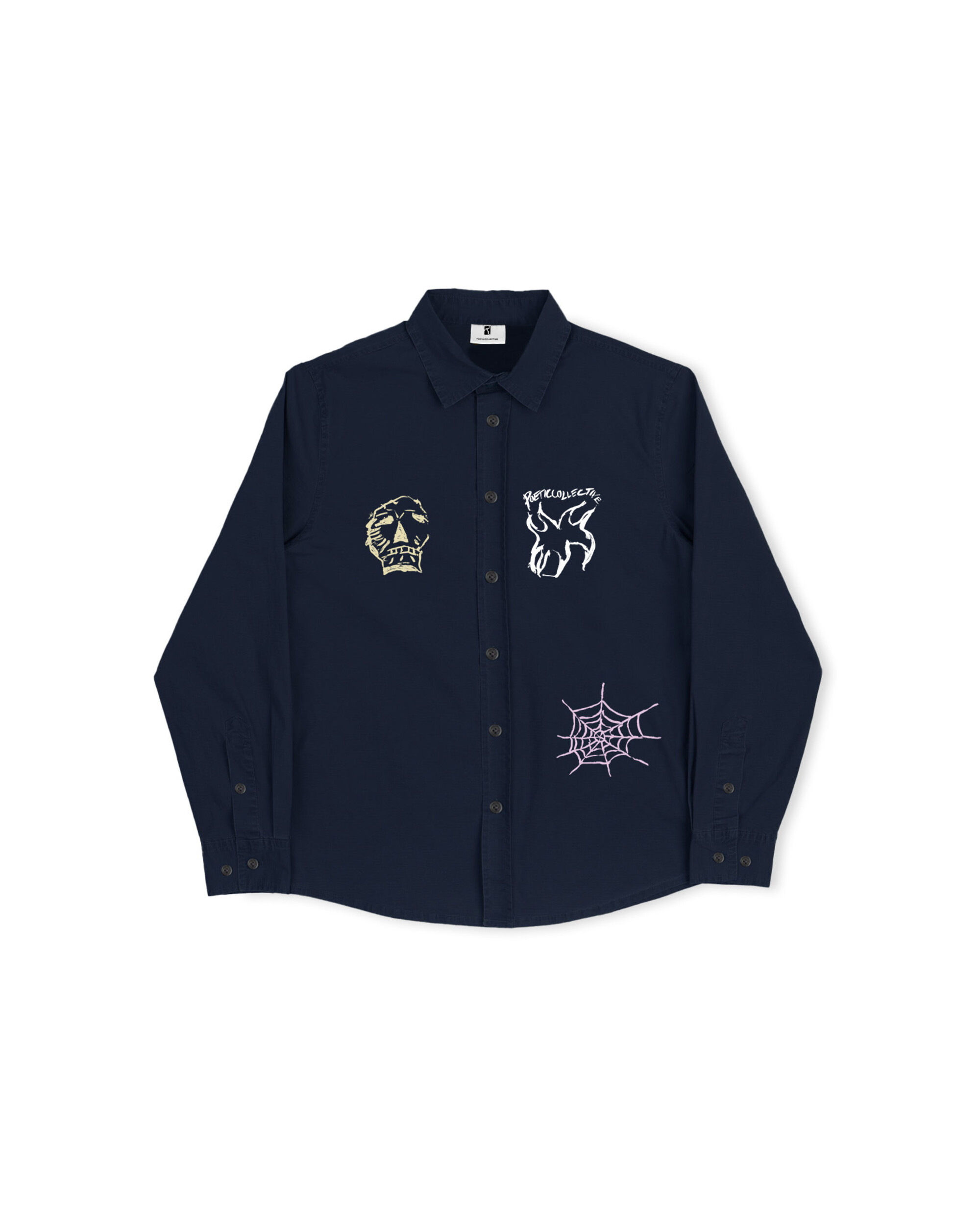 Poetic Collective Three Prints Shirt Navy
