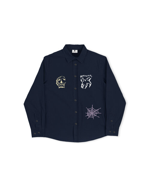 Poetic Collective Poetic Collective Three Prints Shirt Navy