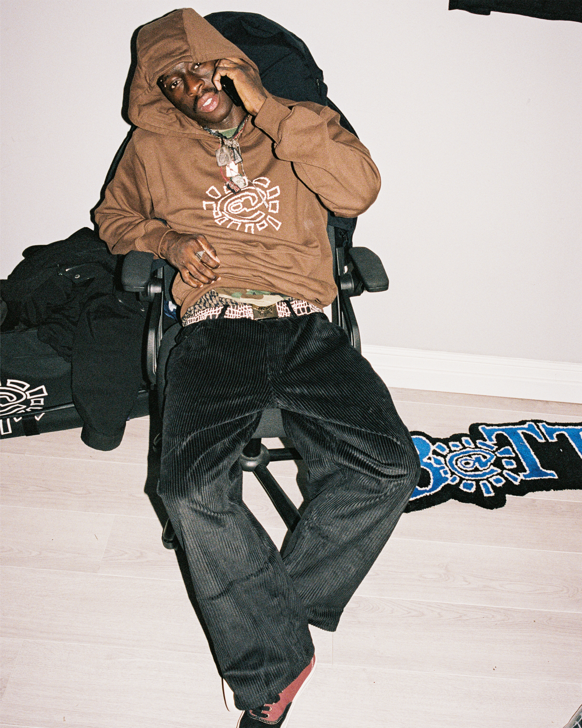 Always Scribble @Sun hoodie (brown)
