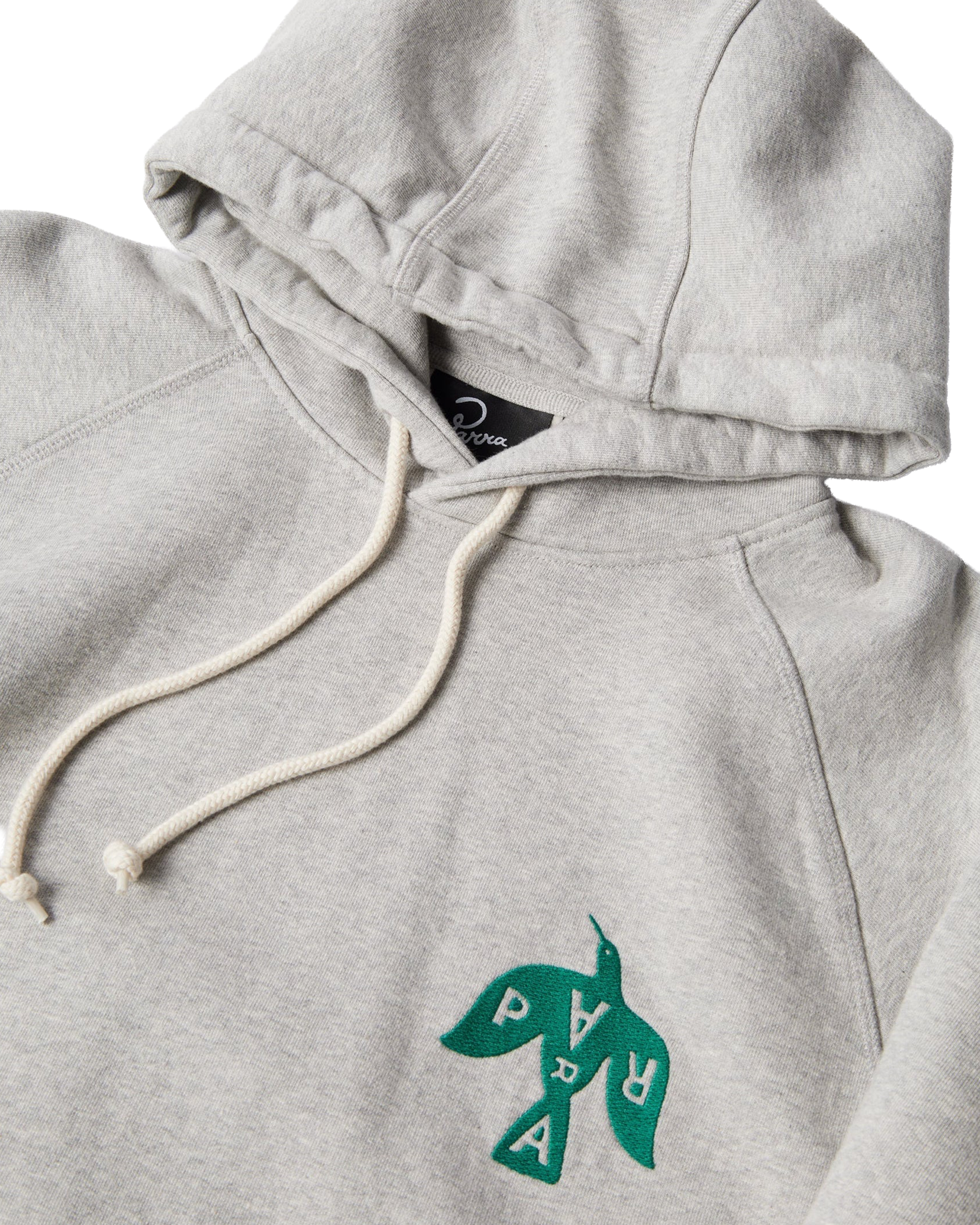 Parra Crow Logo Hooded Sweatshirt Heather Grey