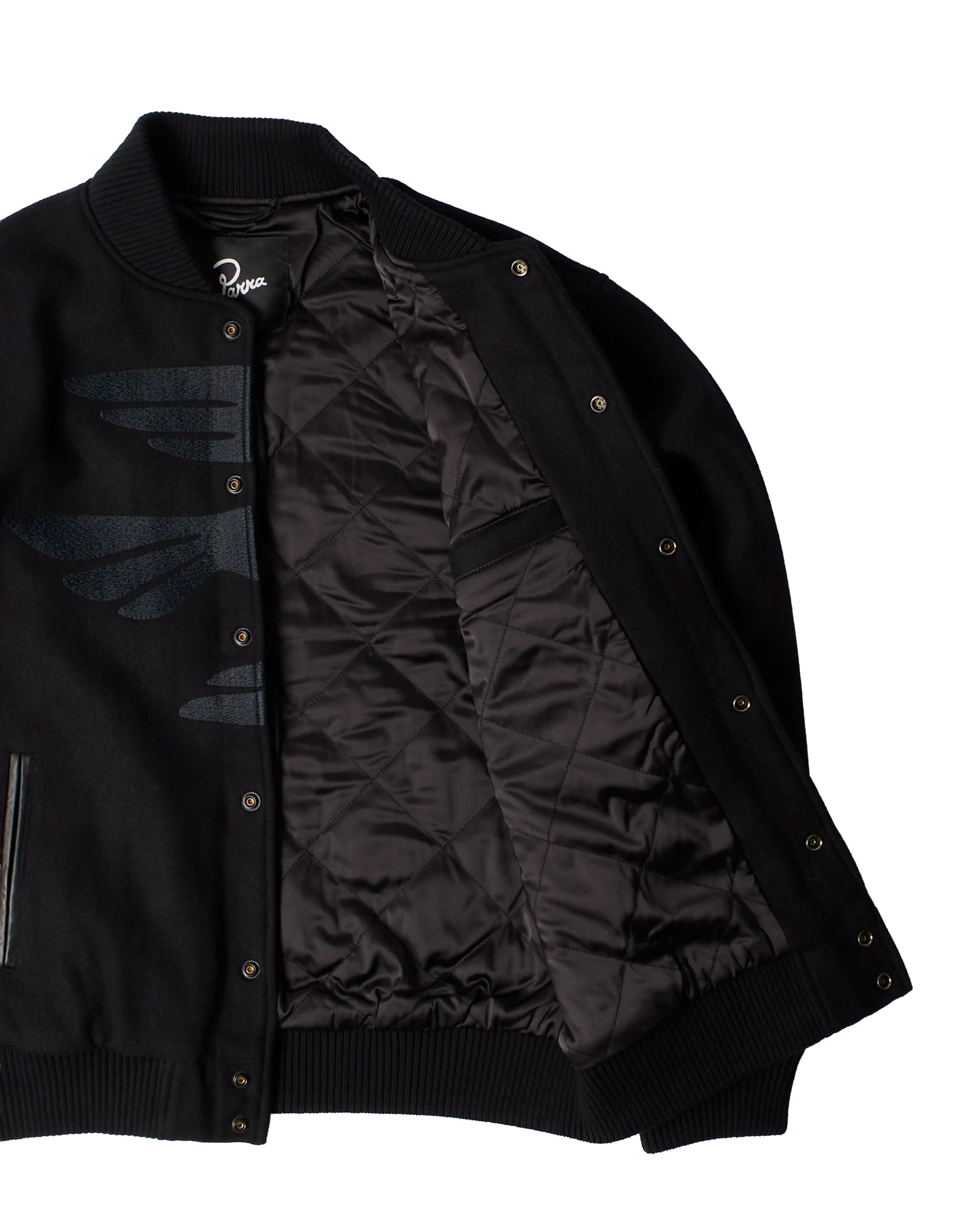 Parra Not Movie Varsity Jacket Black