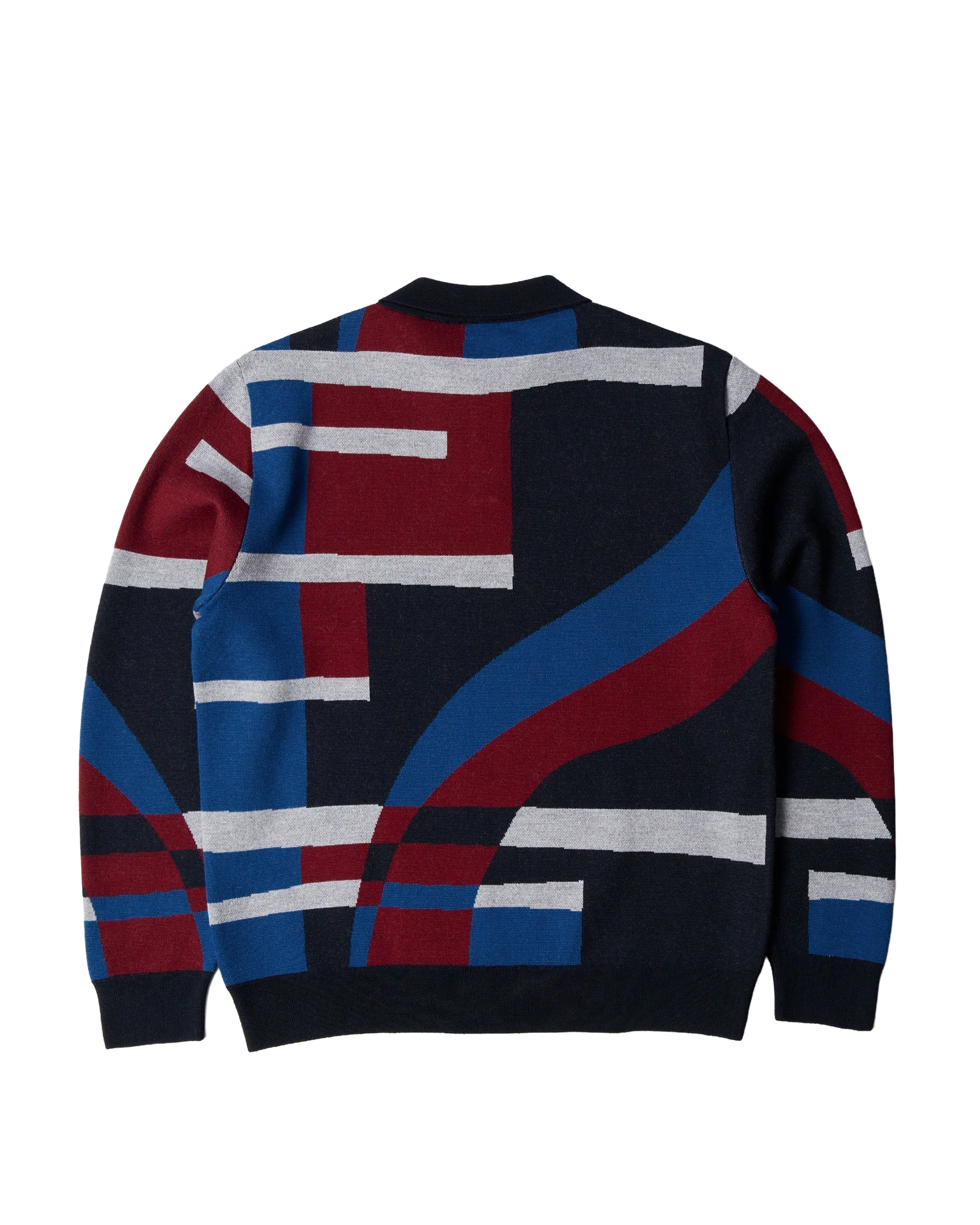 Parra Vertical Forest Knitted Polo Blue