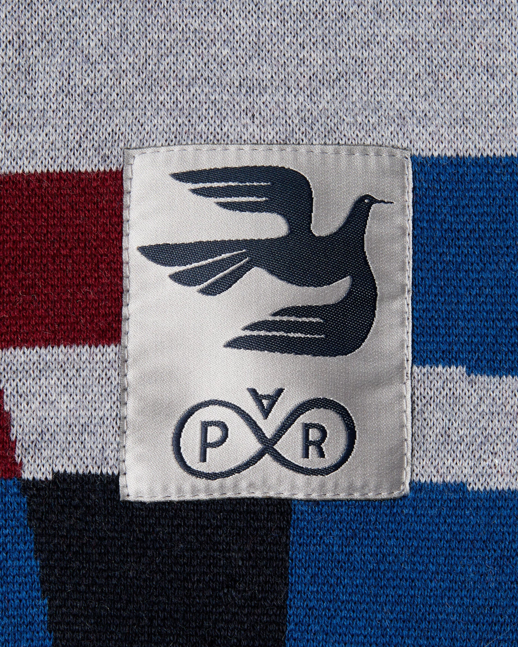 Parra Vertical Forest Knitted Polo Blue