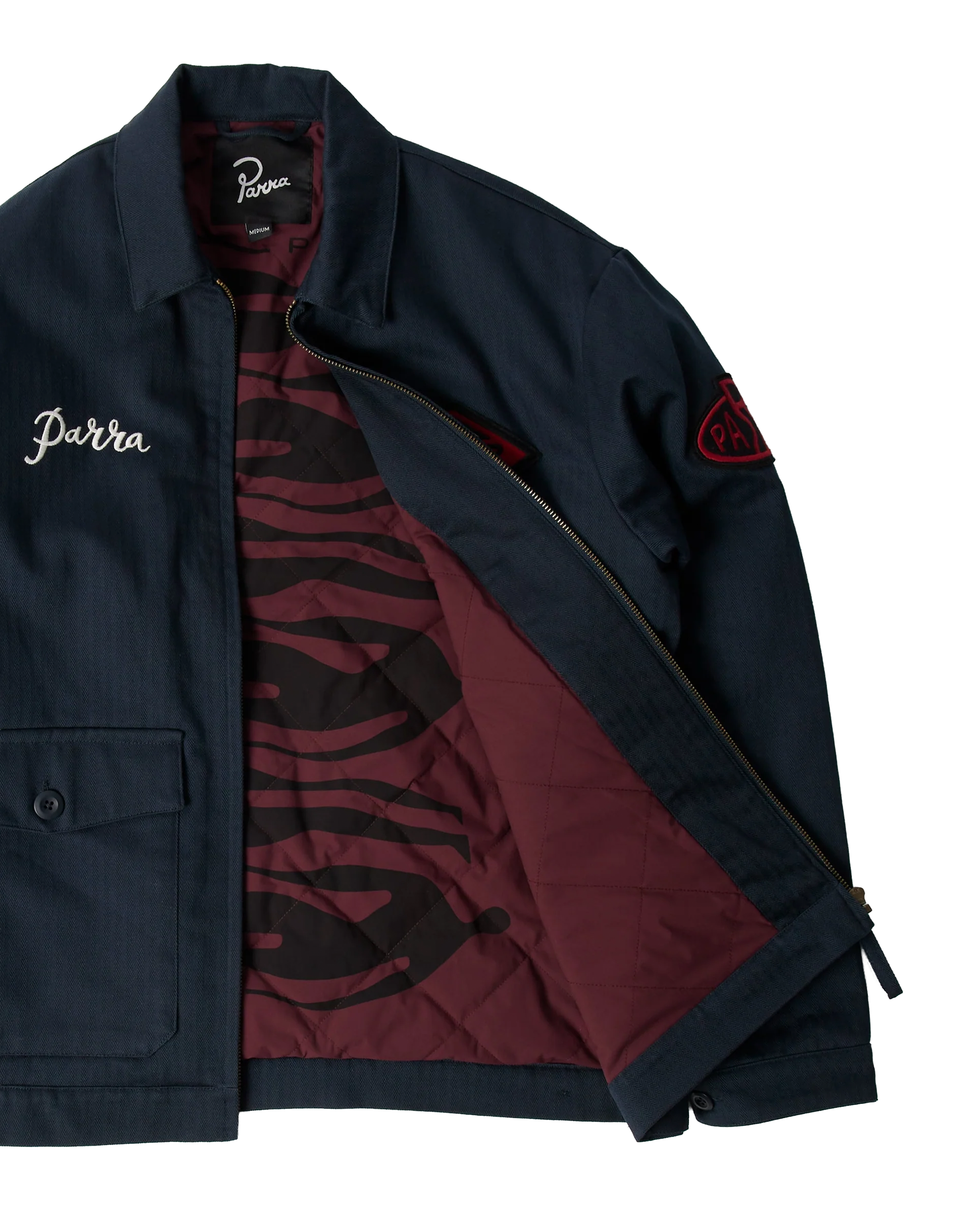 Parra Pumping Gas Jacket Navy Blue