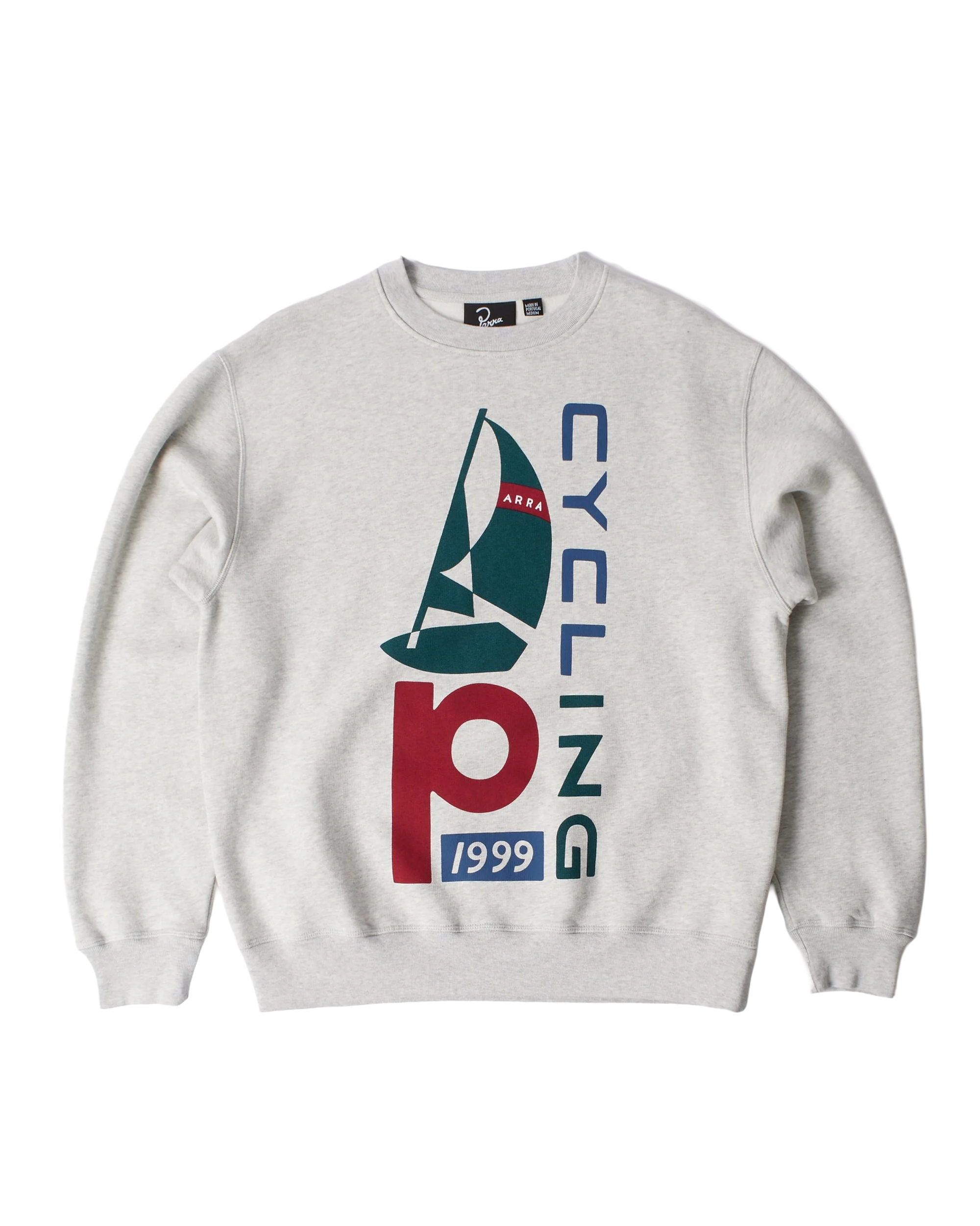 Parra Sail bike crew neck sweatshirt Heather grey